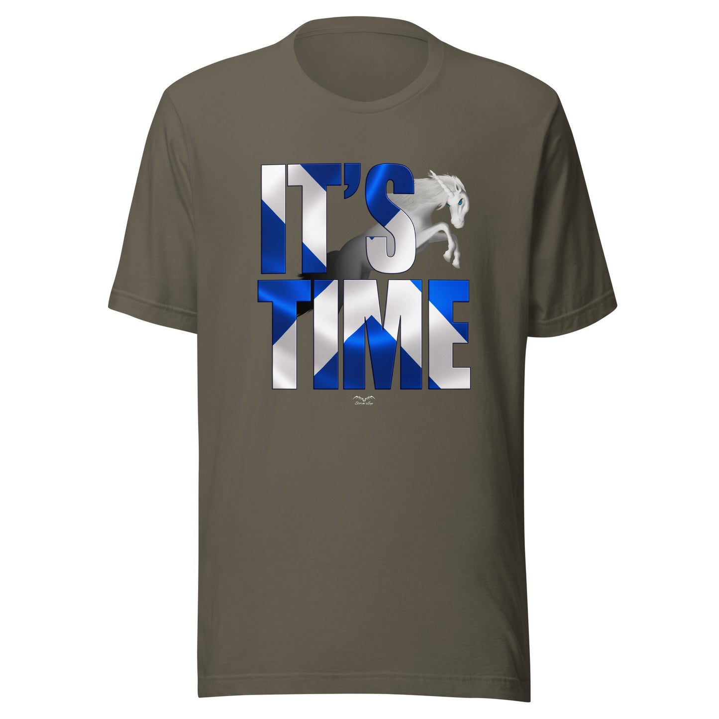 Il est temps T-shirt pour l’indépendance écossaise - chemise écossaise patriotique douce avec licorne et sautoir