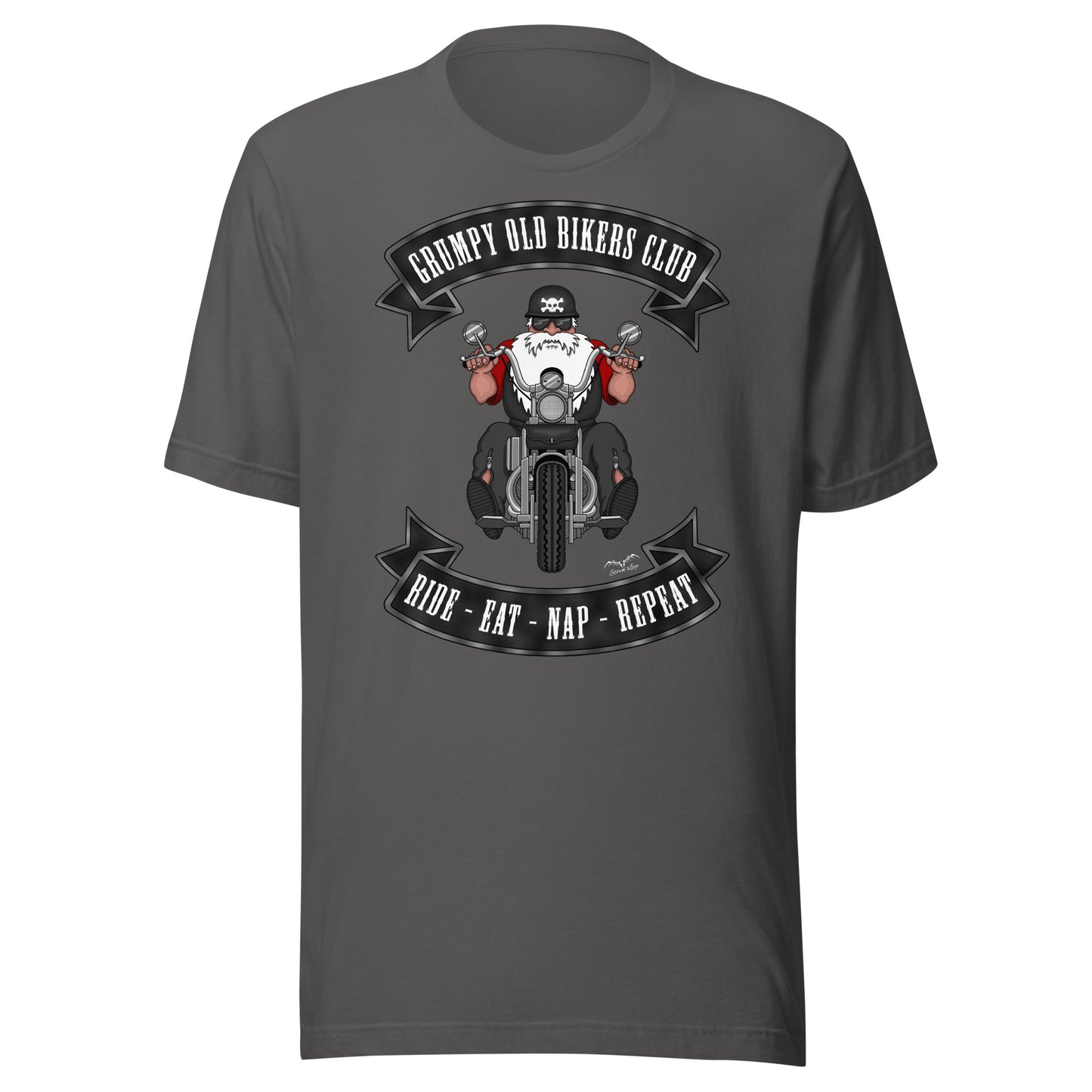 grumpy old biker t-shirt grey by stormseye design