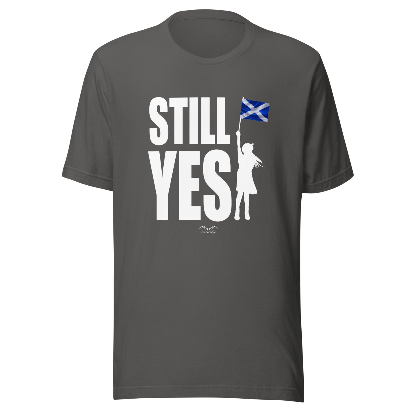 Still Yes Scottish Independence shirt by Stormseye, grey