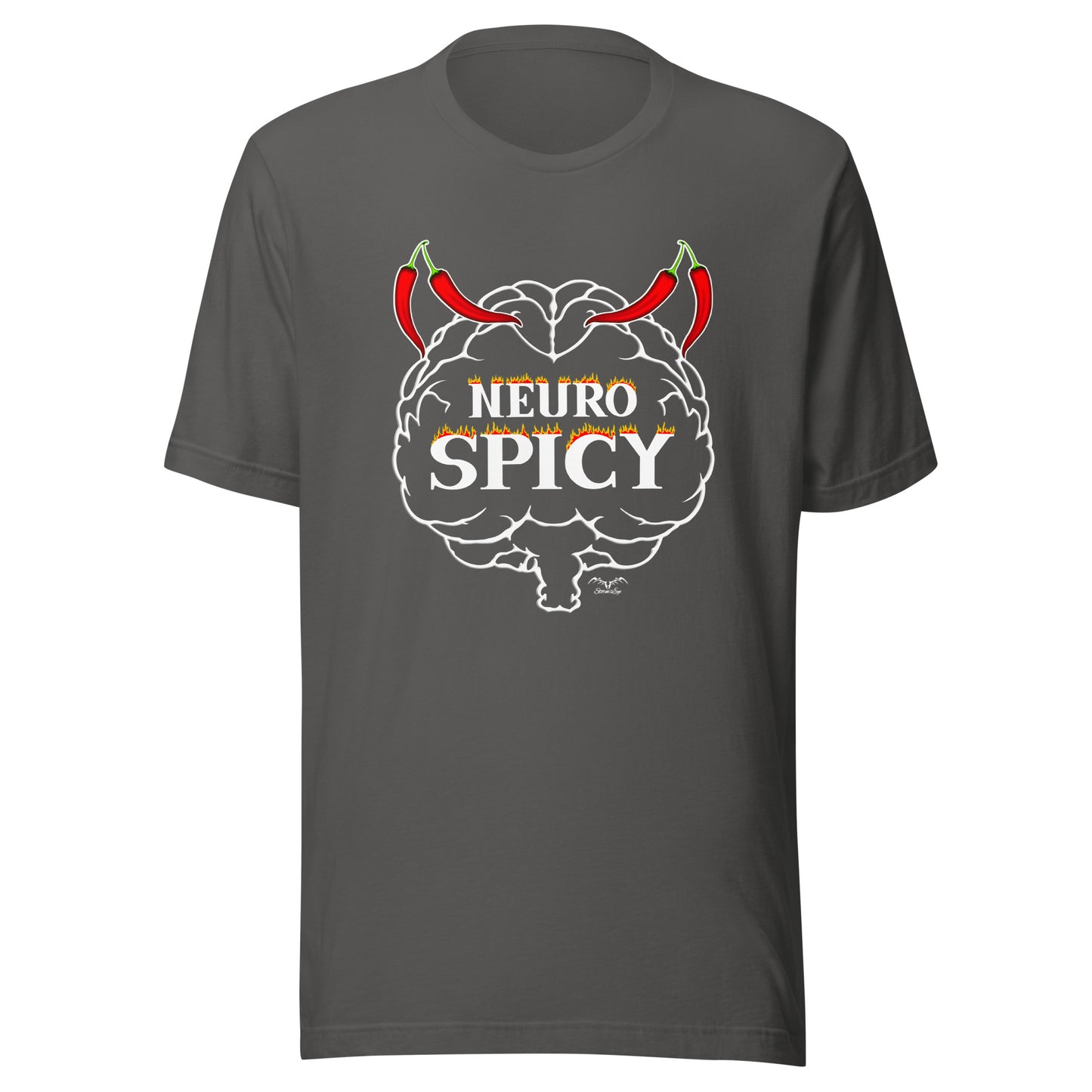 Neuro Spicy neurodiversity shirt by Stormseye. Grey