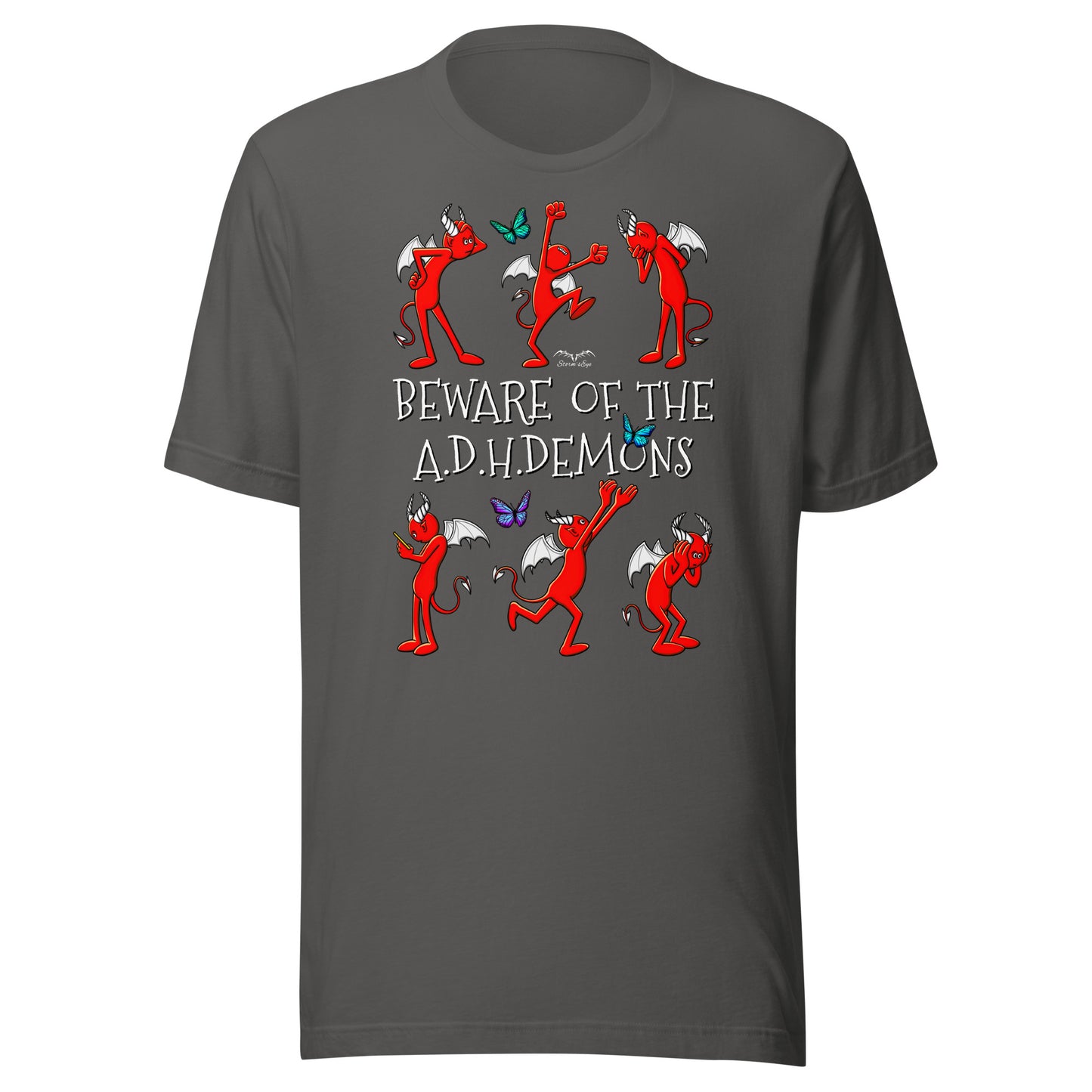 ADHD Demons shirt by Stormseye, grey
