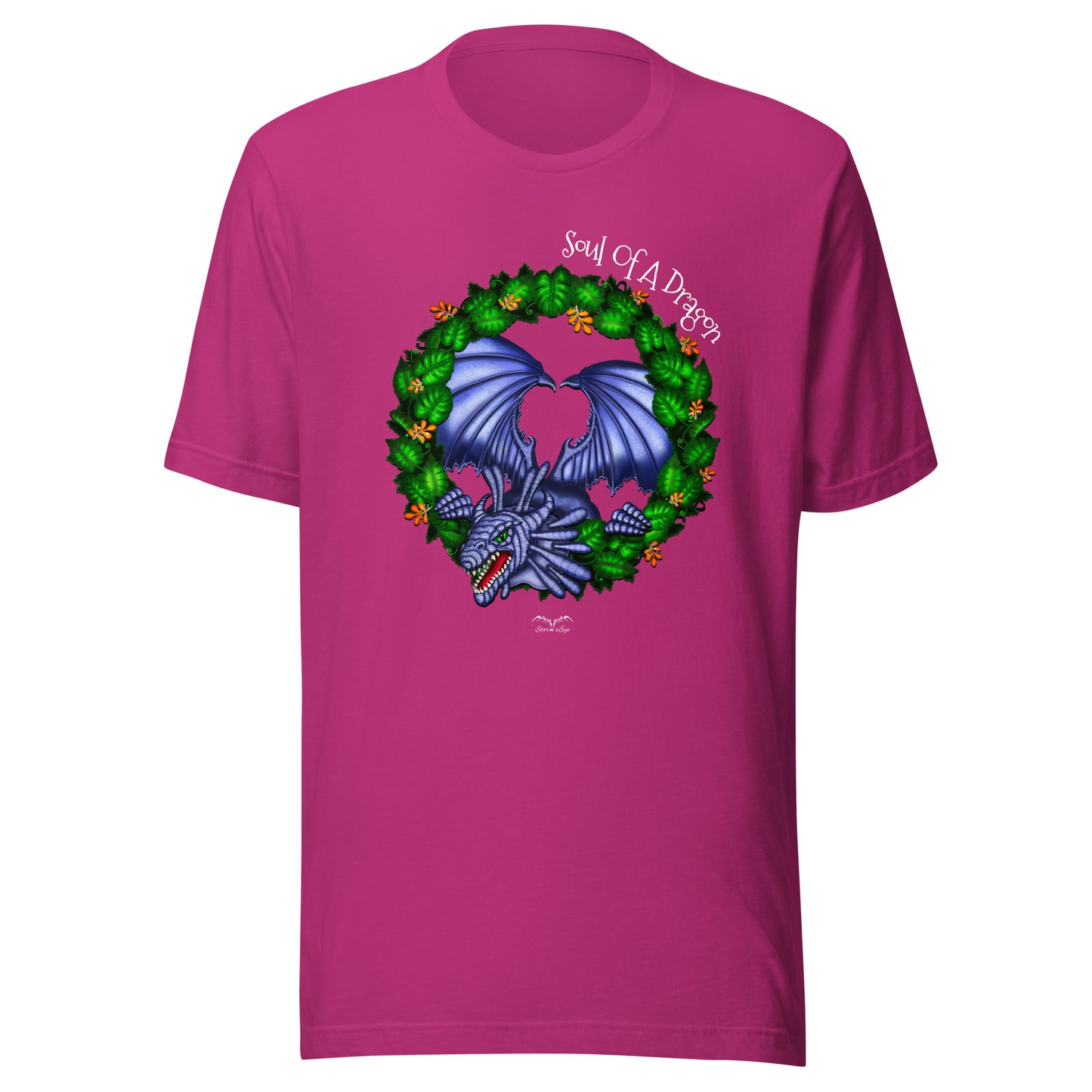 soul of a dragon t-shirt, bright pink, by Stormseye Design