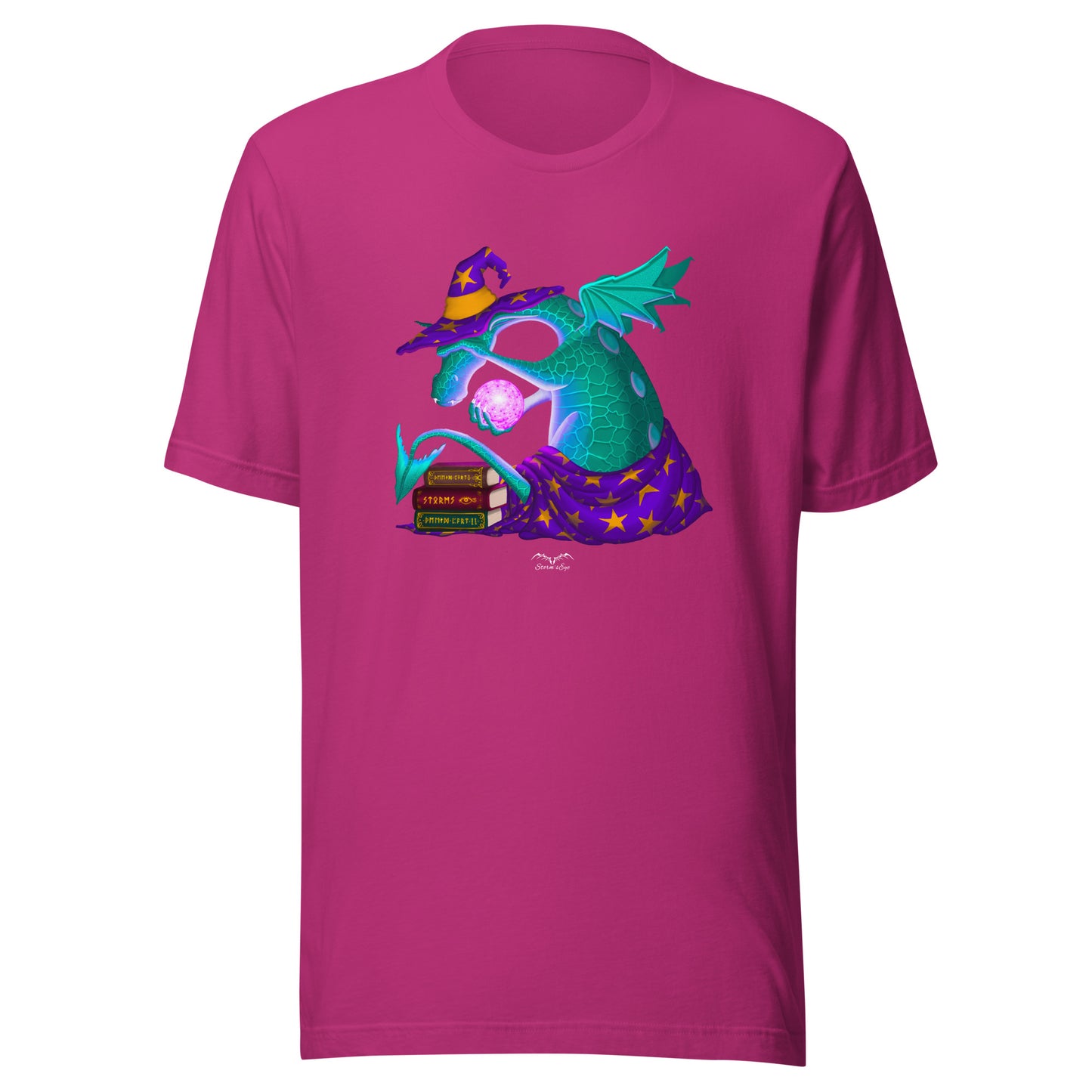 wizard dragon t-shirt bright pink by stormseye design