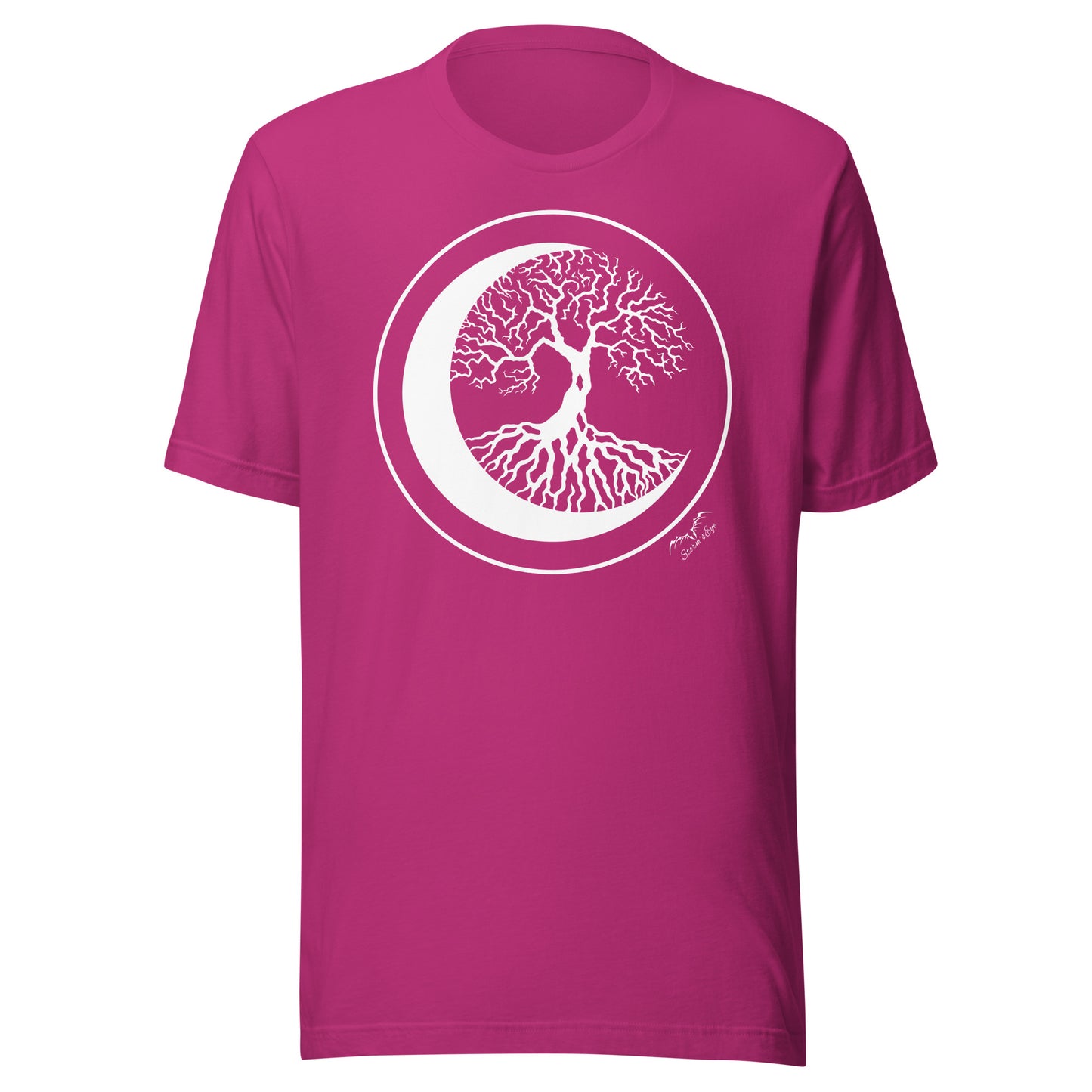 stormseye design witching hour 2 T shirt, flat view pink