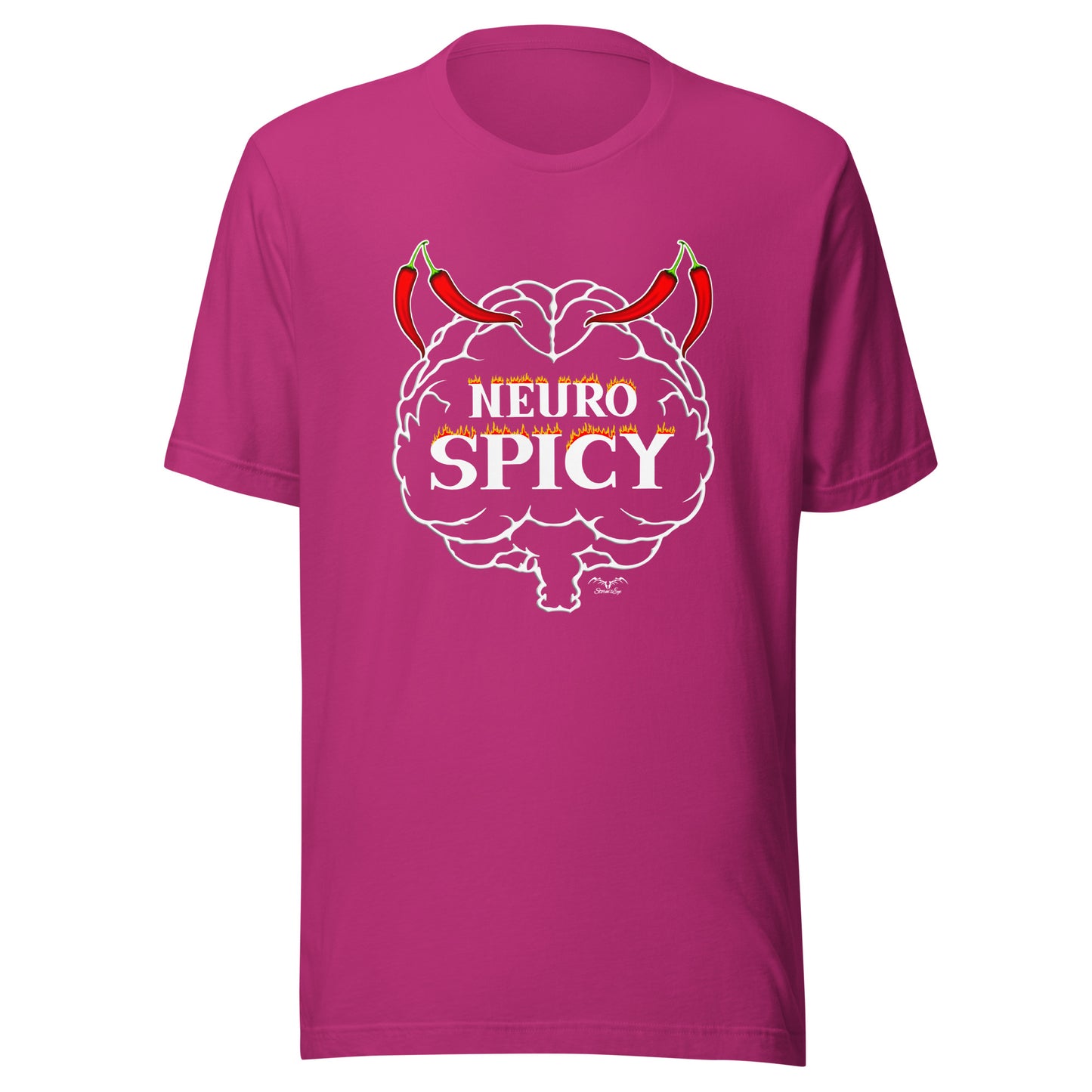 Neuro Spicy neurodiversity shirt by Stormseye. Bright pink