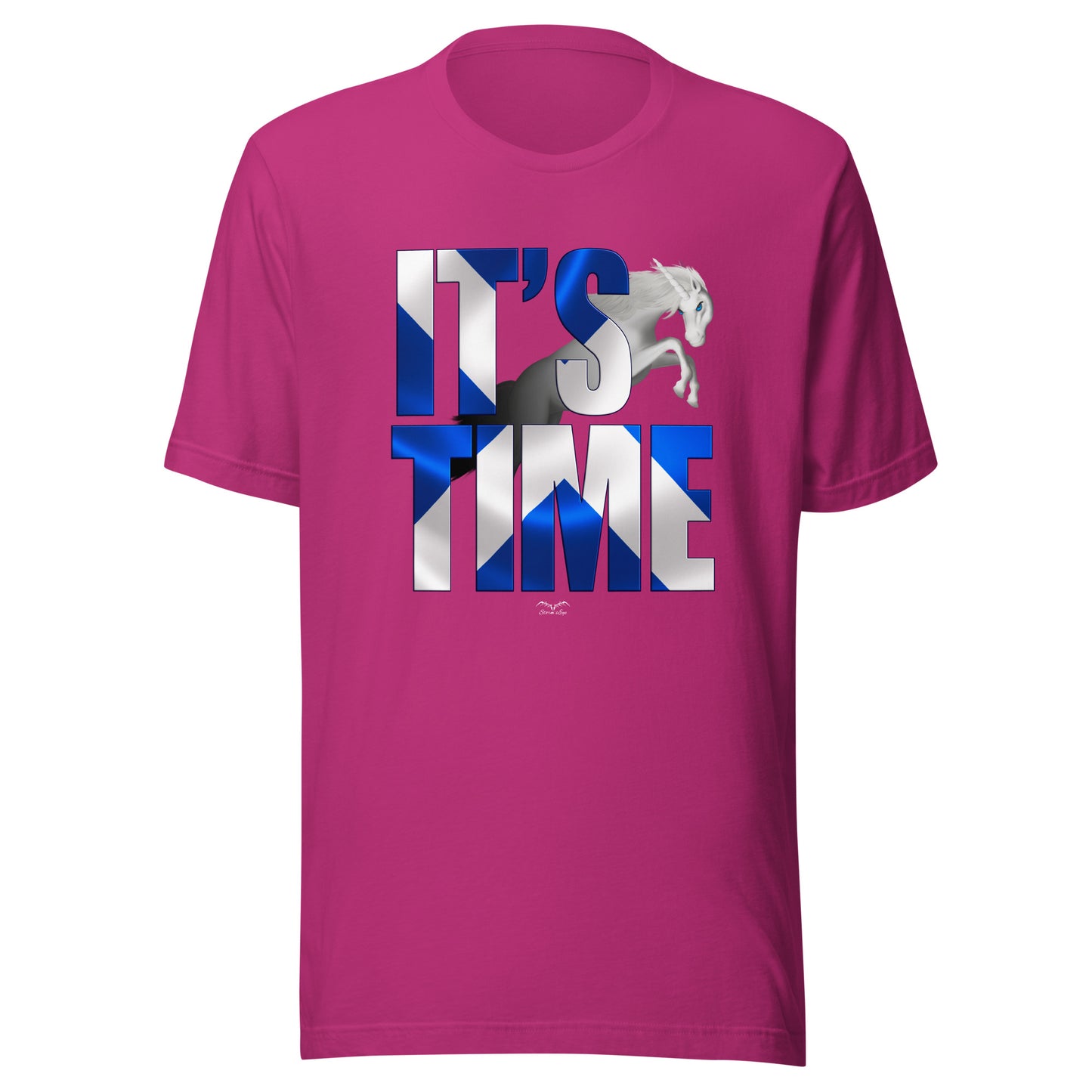 Il est temps T-shirt pour l’indépendance écossaise - chemise écossaise patriotique douce avec licorne et sautoir