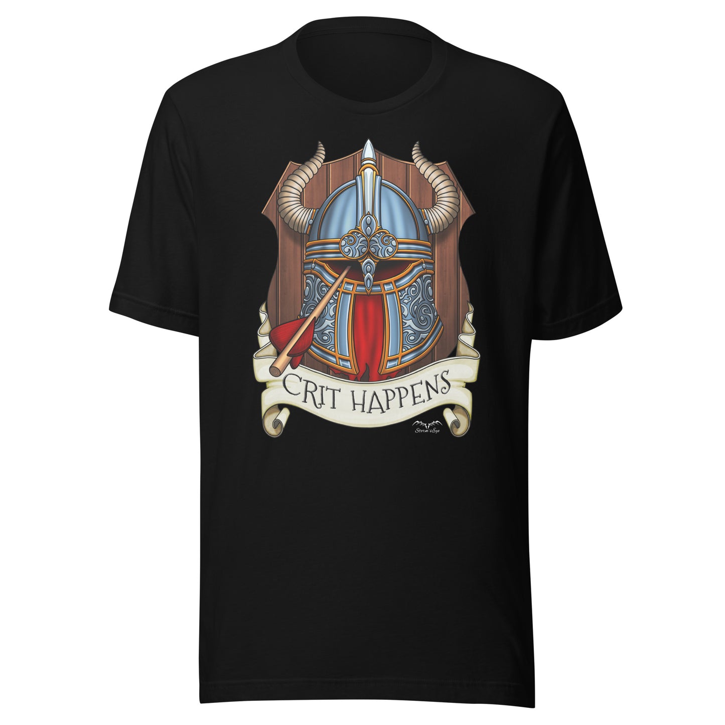 crit happens DnD t-shirt black by stormseye design