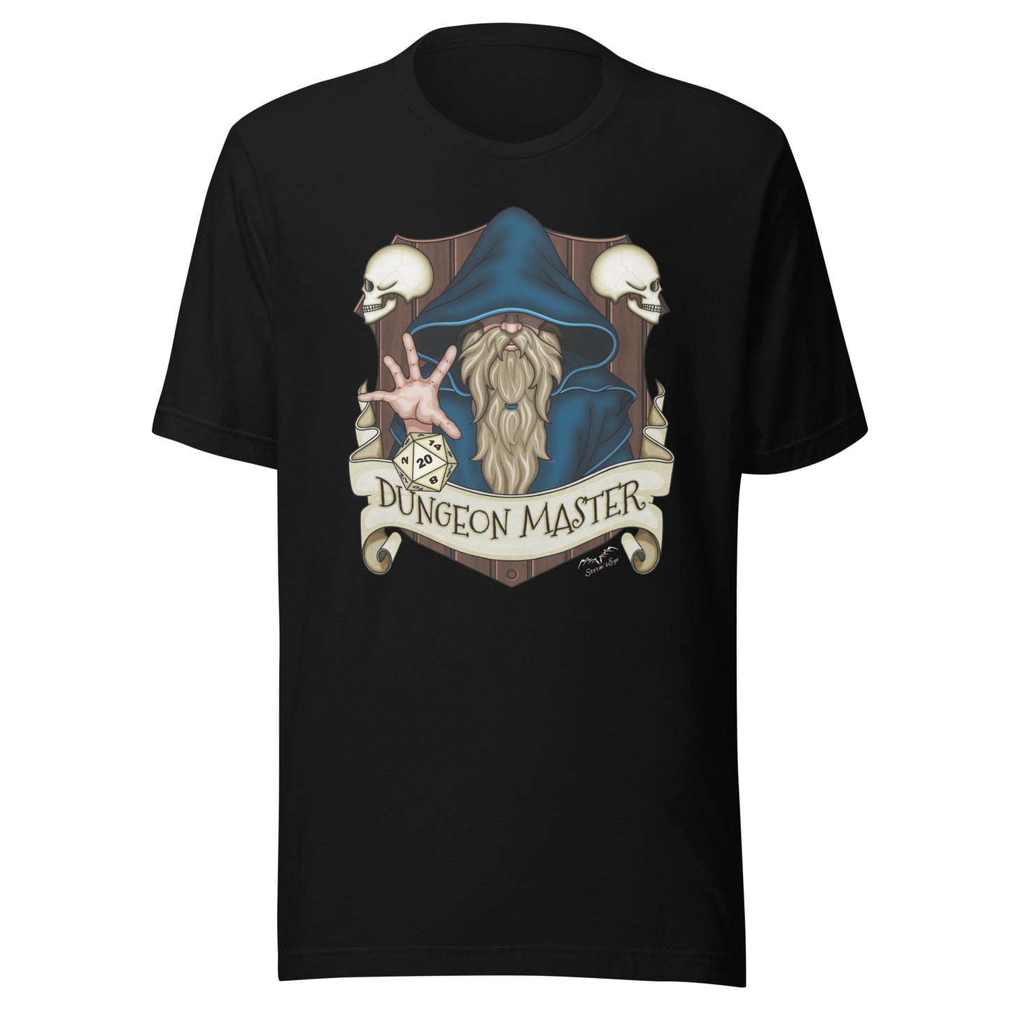 dungeon master DnD T-shirt black by stormseye design