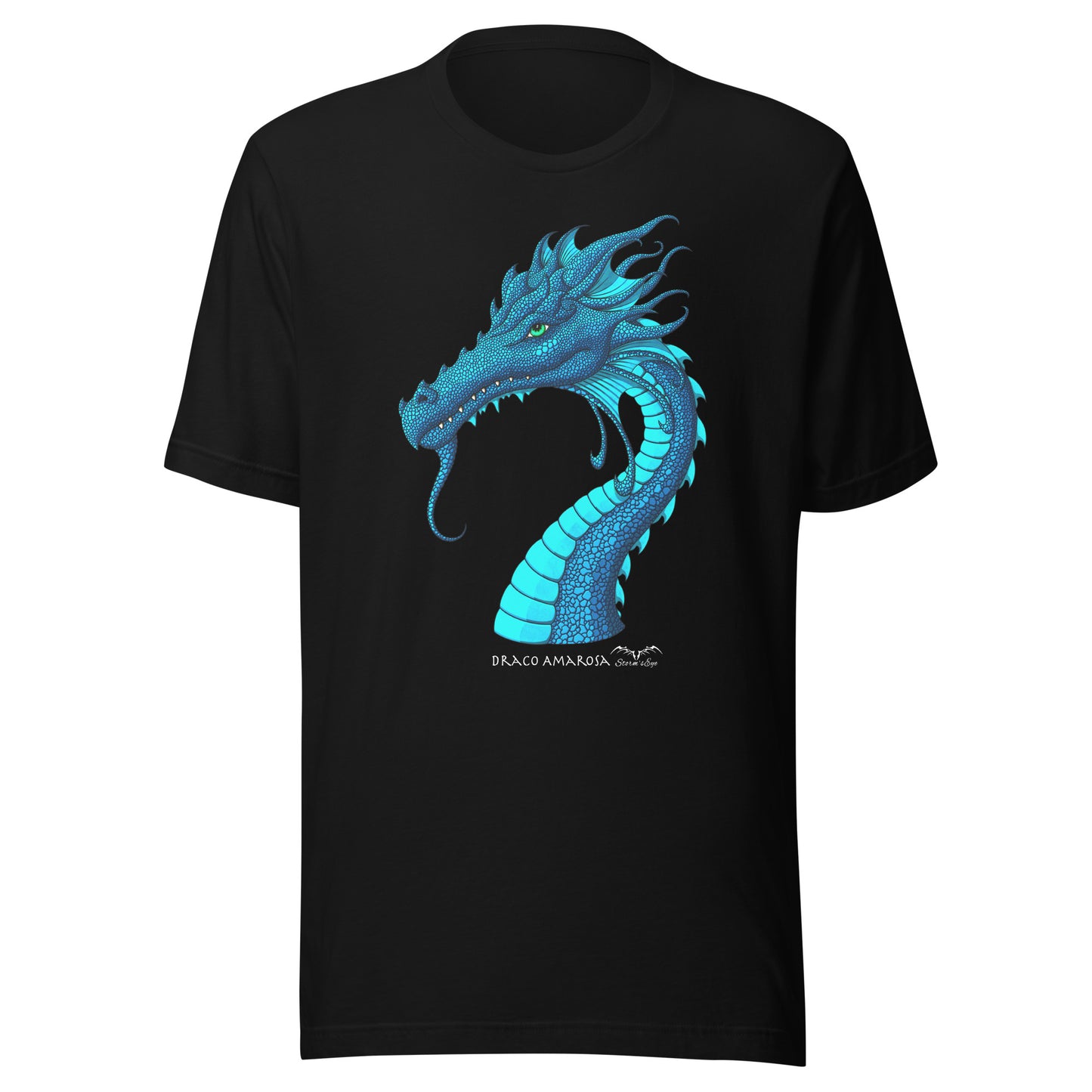 stormseye design amarosa dragon T shirt, flat view black