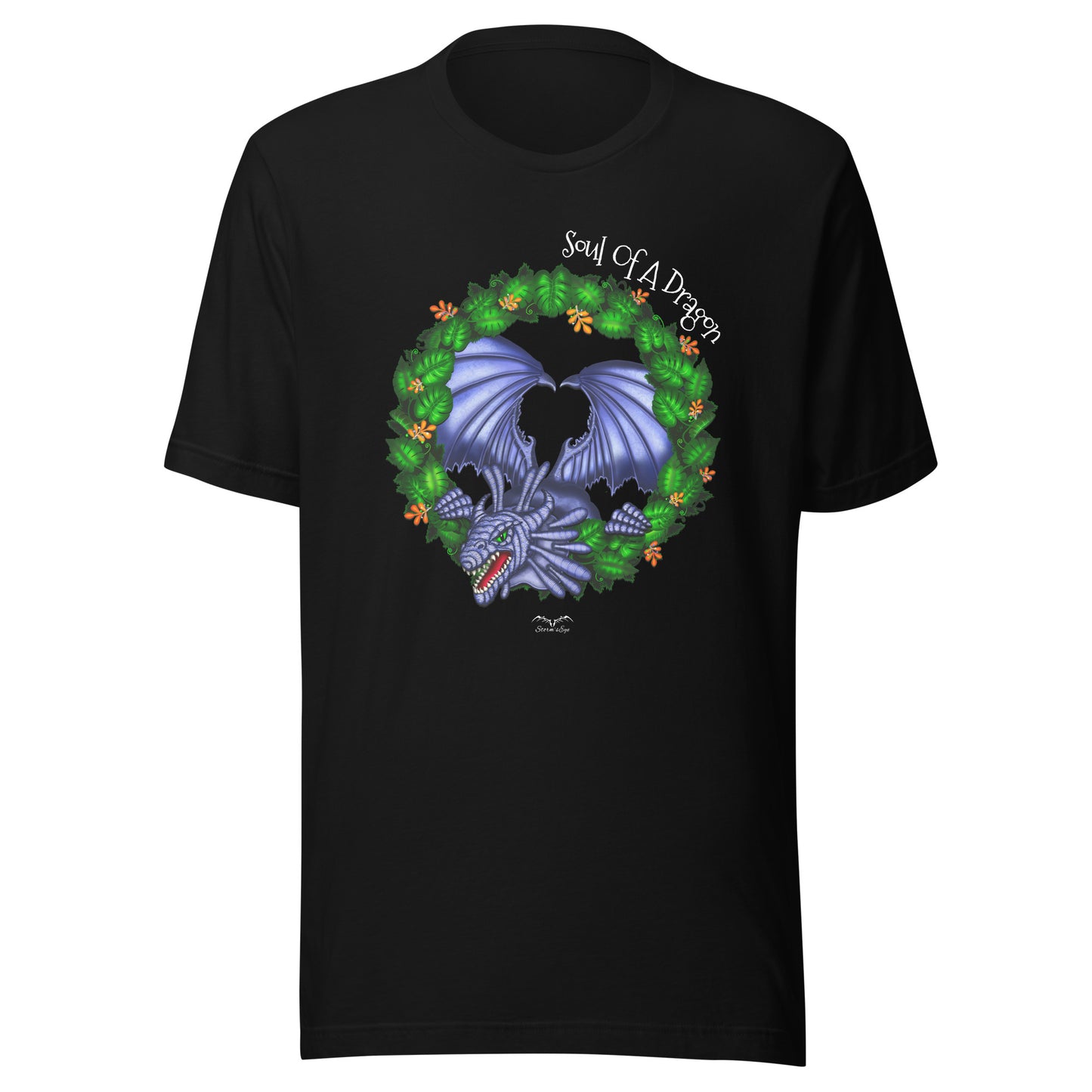 soul of a dragon t-shirt, black, by Stormseye Design