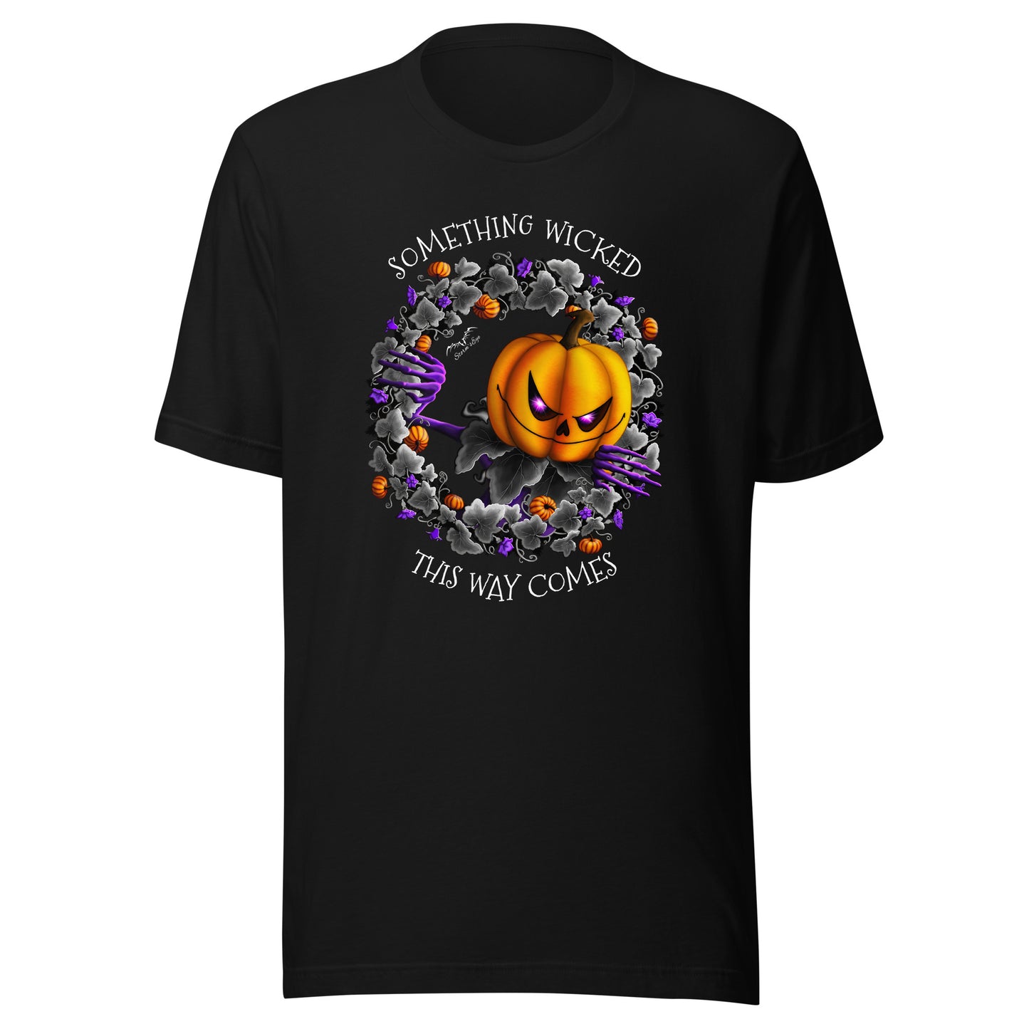 Stormseye Design Pumpkin King Halloween T shirt flat view black