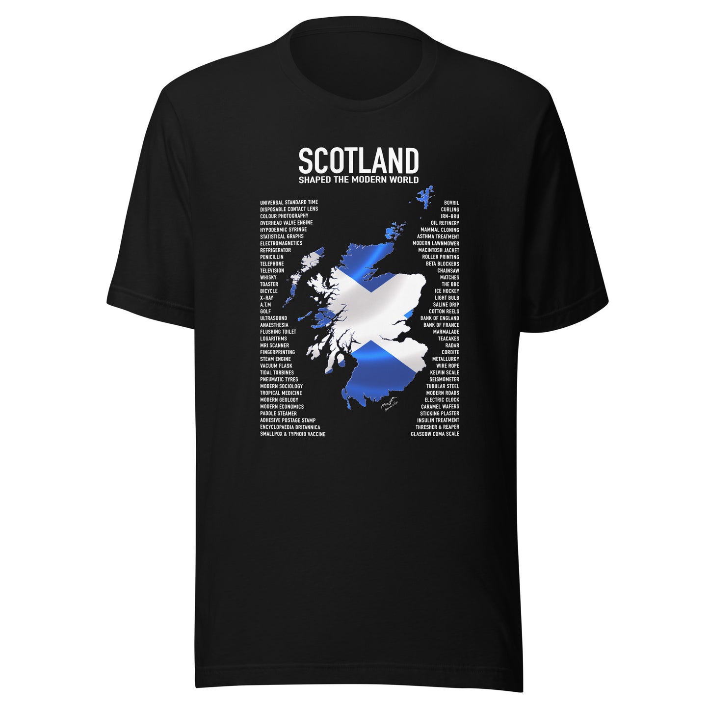 Scotland inventions shirt by stormseye design, black
