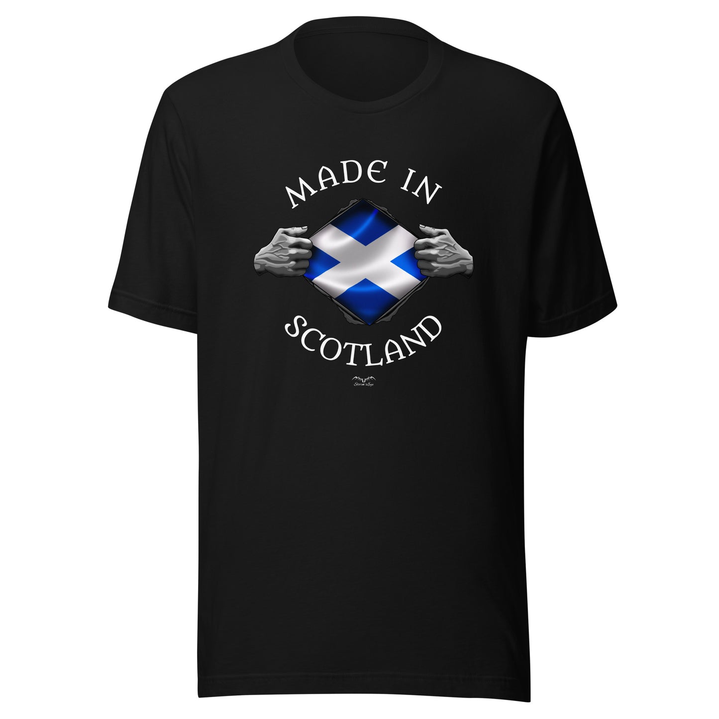 Made In Scotland T-shirt by Stormseye, black
