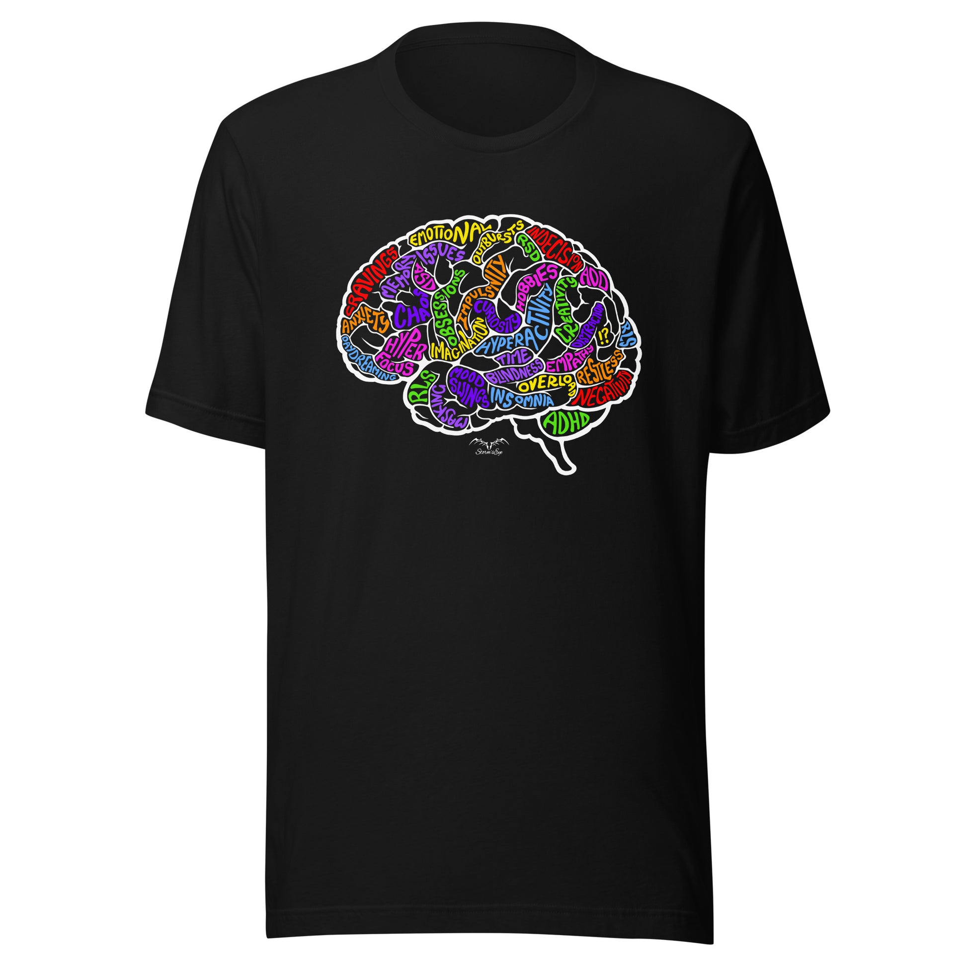 ADHD Brain shirt by Stormseye, black