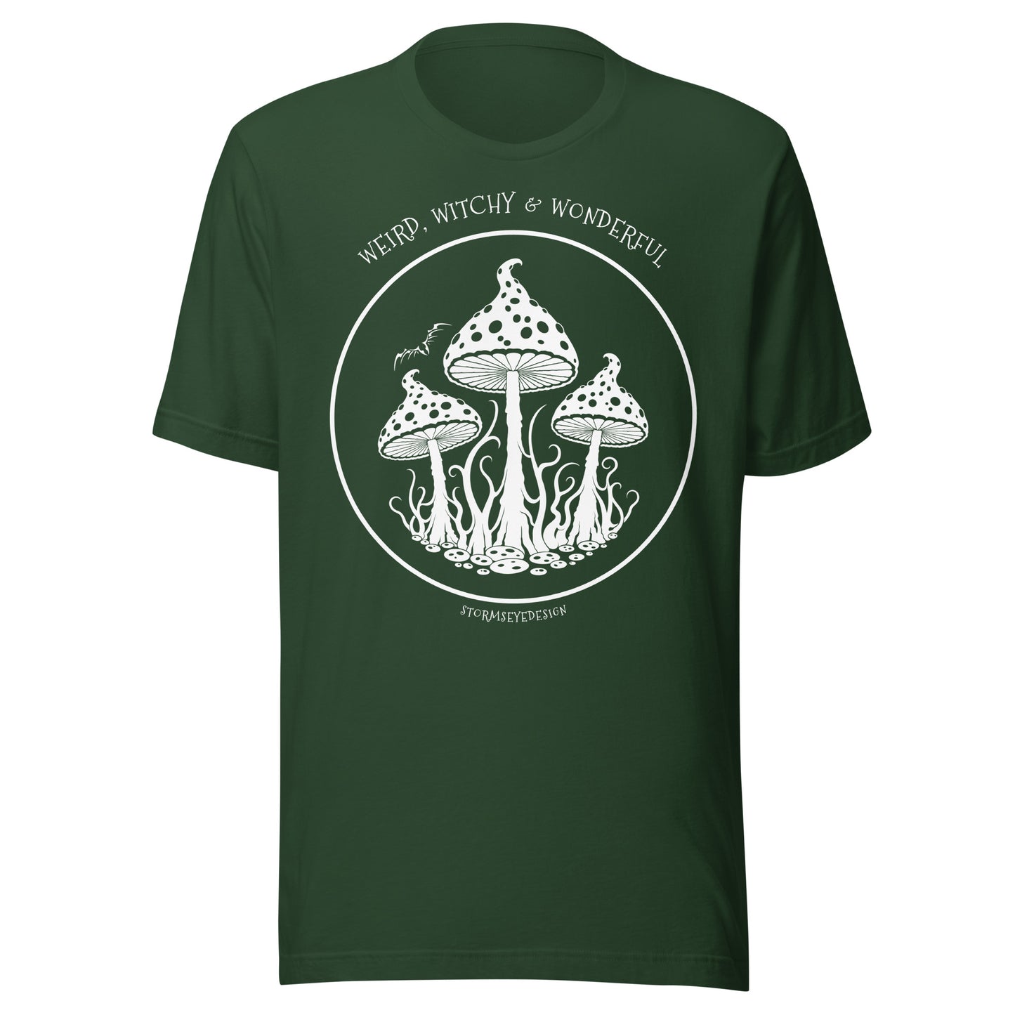 Weird,witchy & wonderful shirt forest green by Stormseye Design