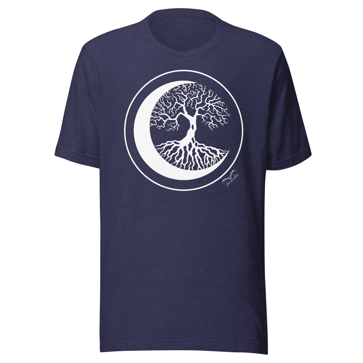 stormseye design witching hour 2 T shirt, flat view heather navy