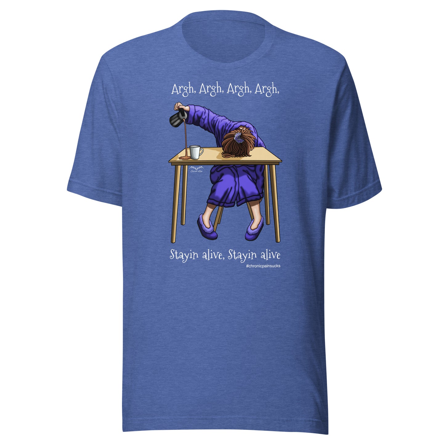 Chronic Pain Sucks T-shirt by Stormseye, heather blue