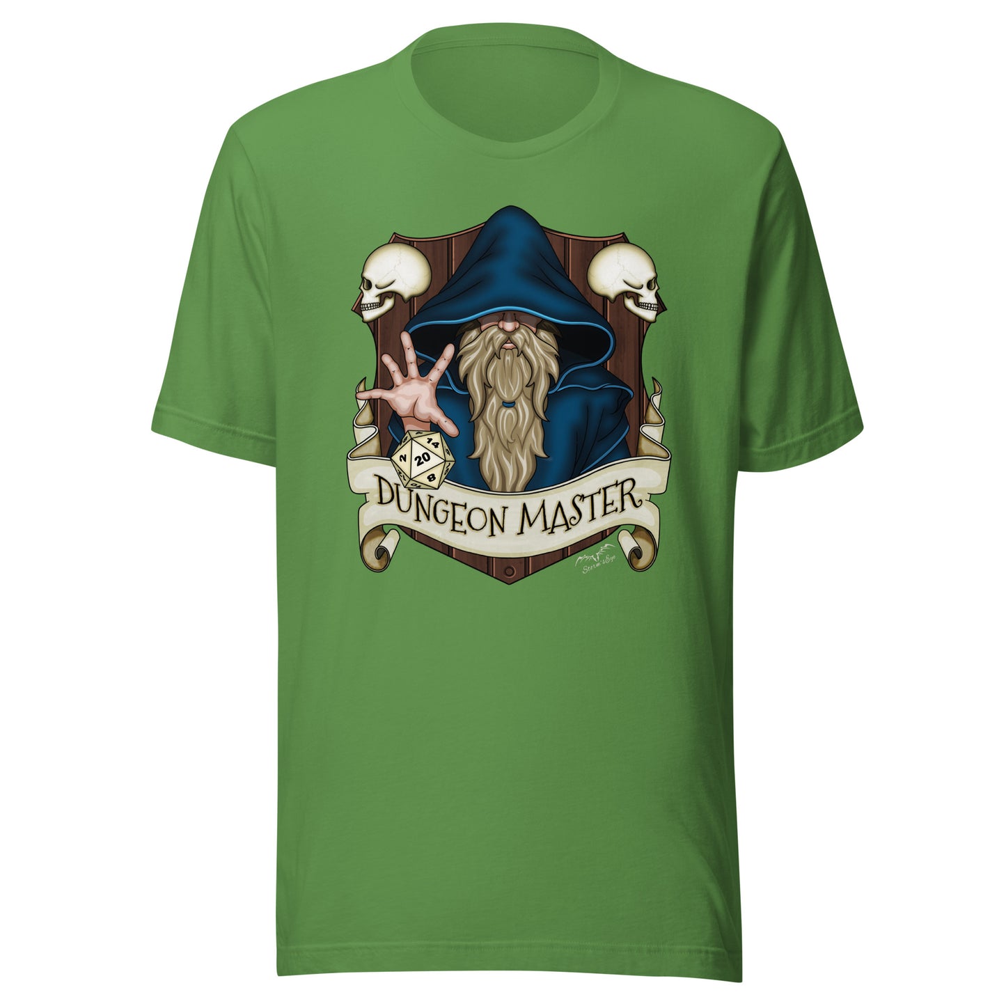 dungeon master DnD T-shirt bright green by stormseye design
