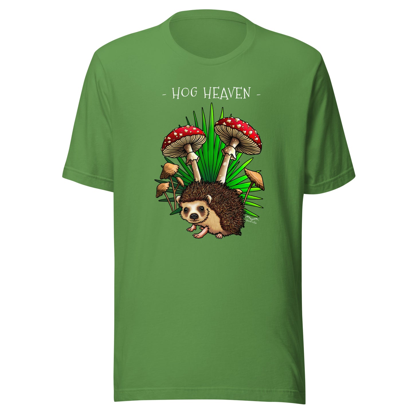 Hog Heaven Hedgehog T-shirt | Hoglet & Mushrooms Shirt | 7 Colours S-4XL