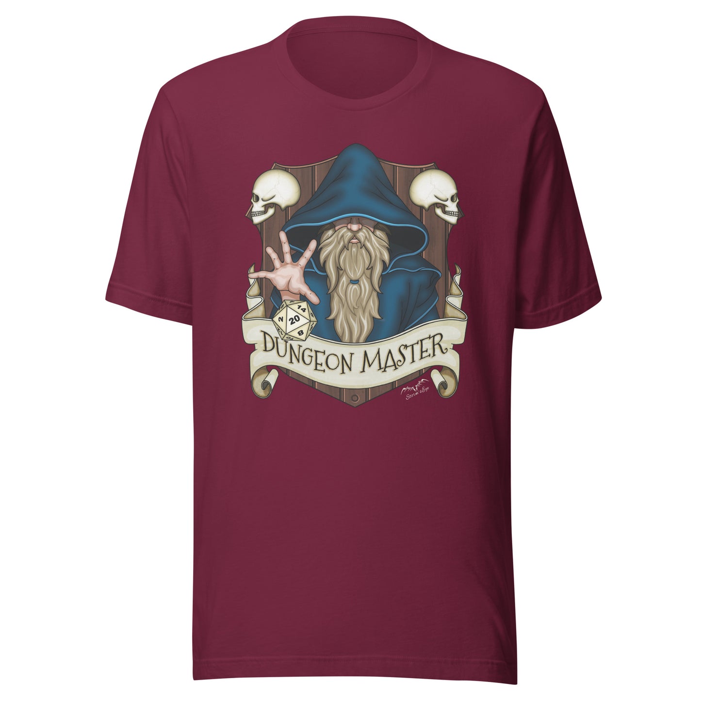 dungeon master DnD T-shirt wine red by stormseye design