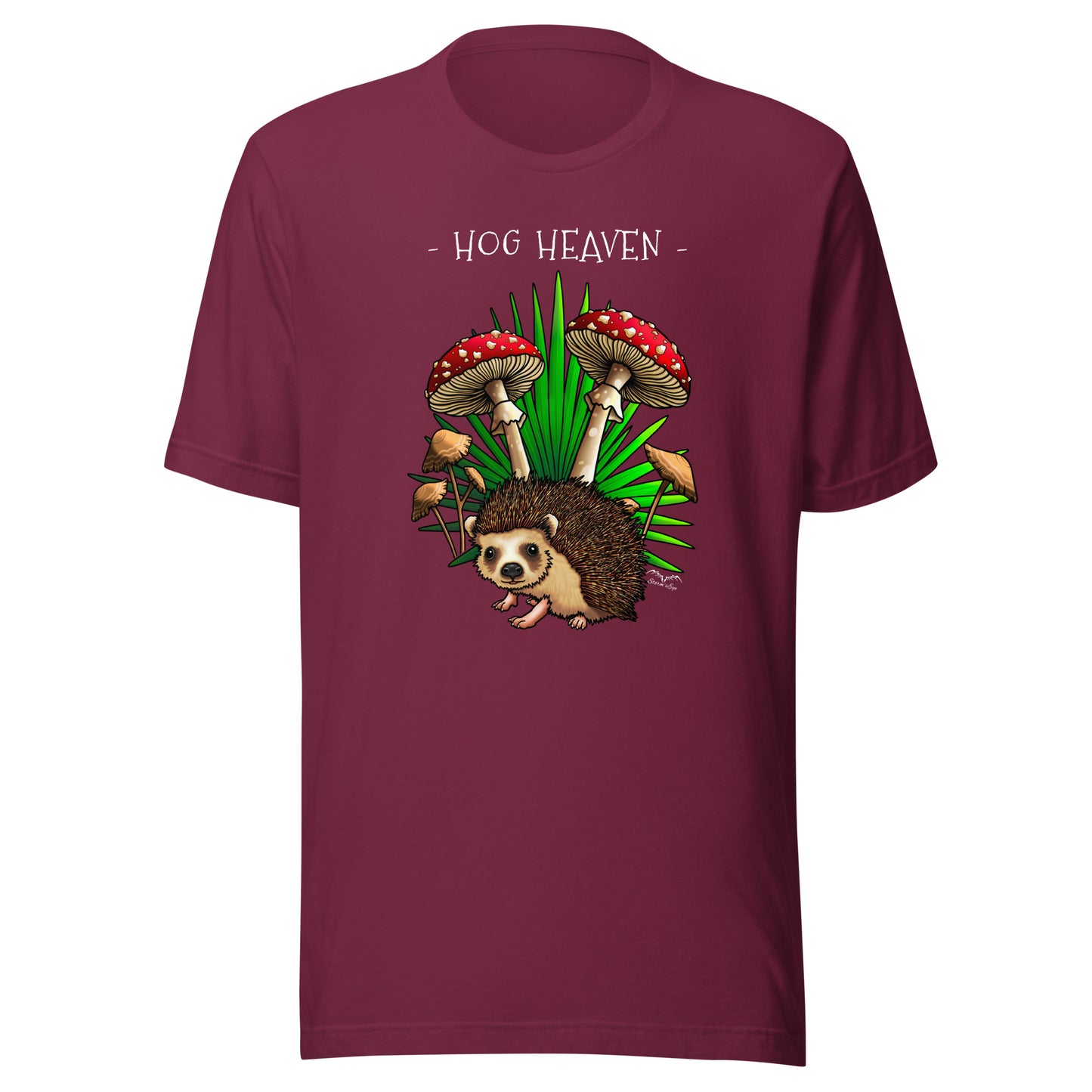 Hog Heaven Hedgehog T-shirt | Hoglet & Mushrooms Shirt | 7 Colours S-4XL