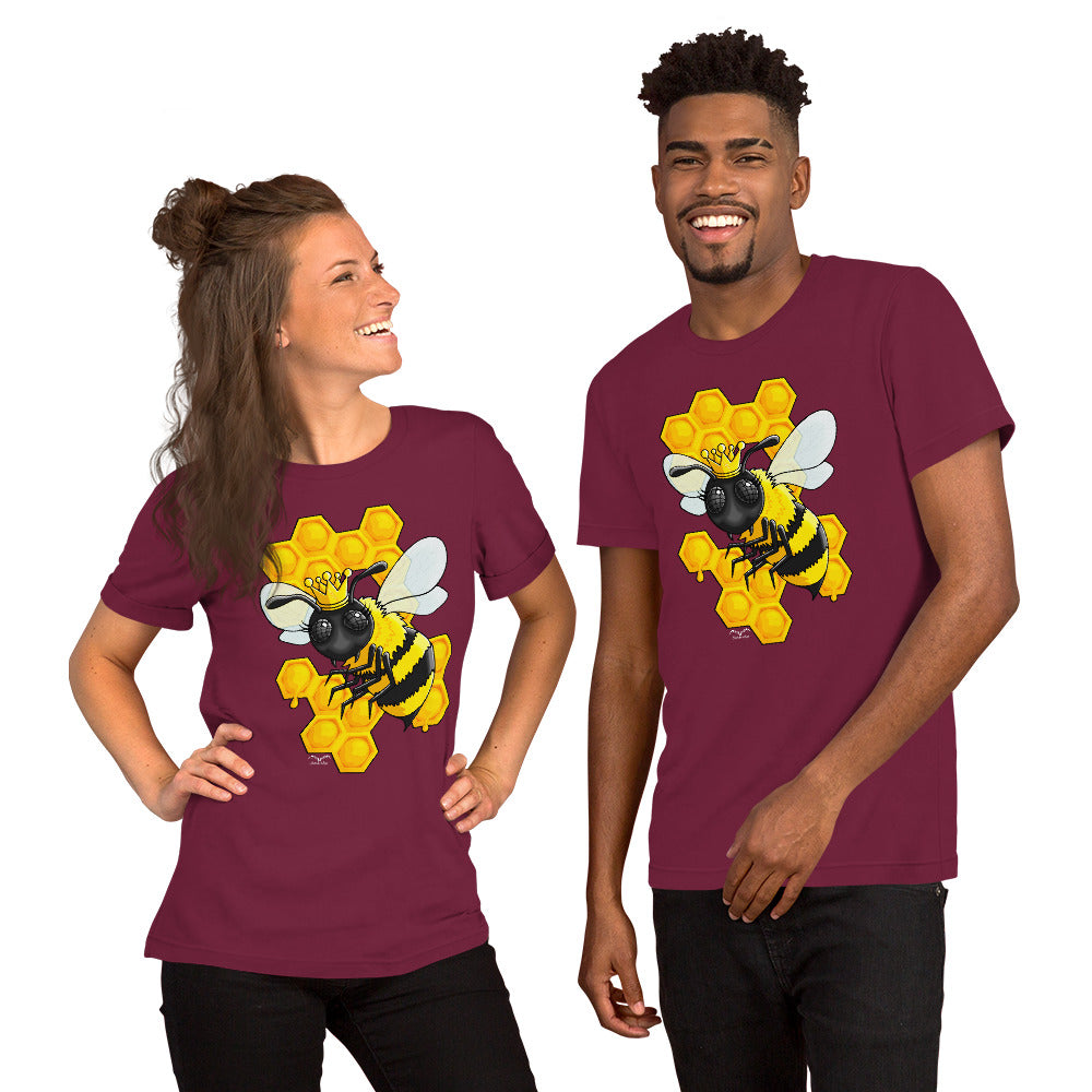 Queen Bee T-shirt by Stormseye, wine red