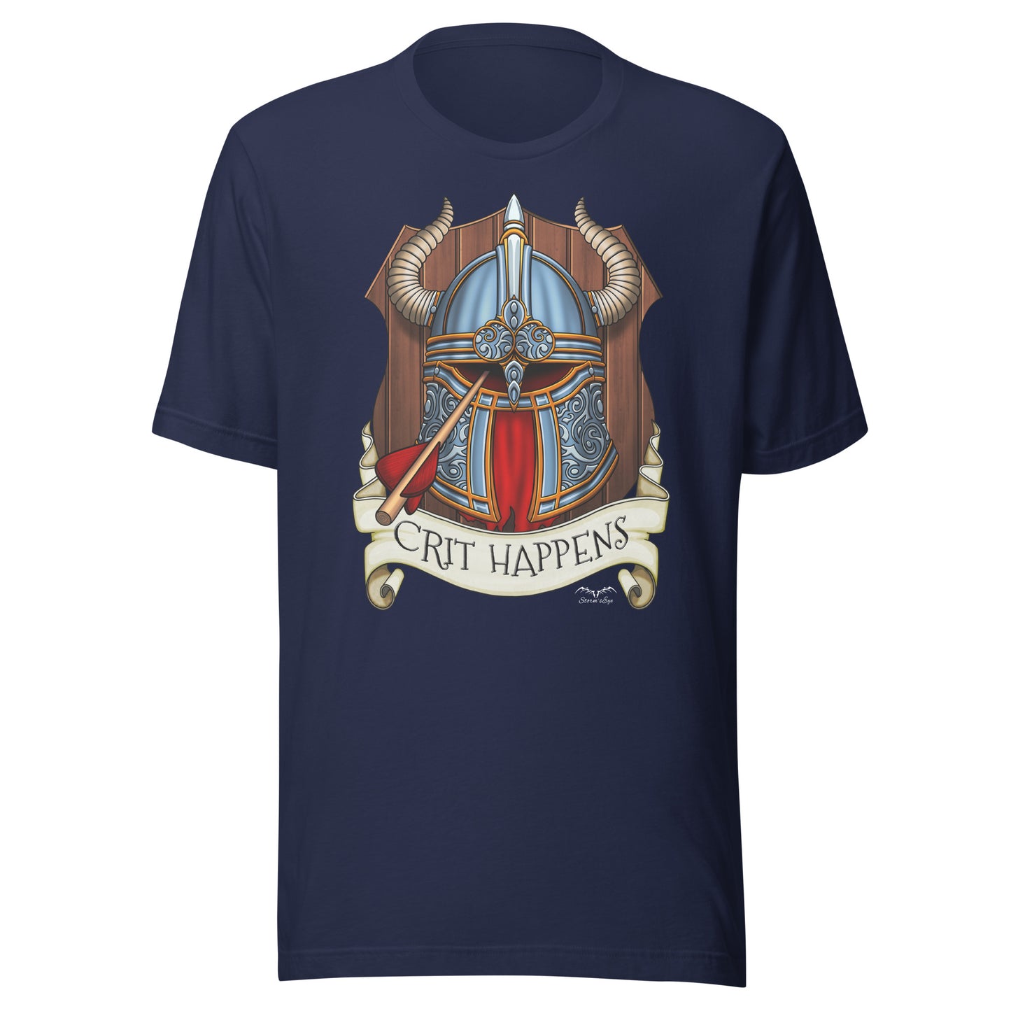 crit happens DnD t-shirt navy blue by stormseye design