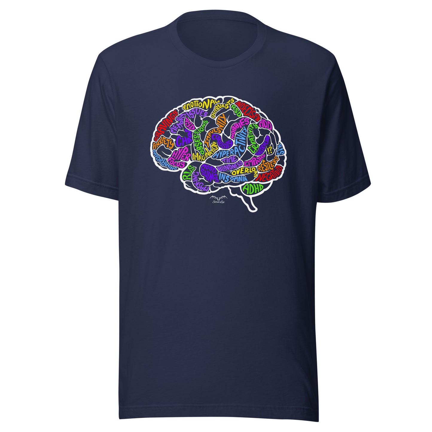 ADHD Brain shirt by Stormseye, navy blue,