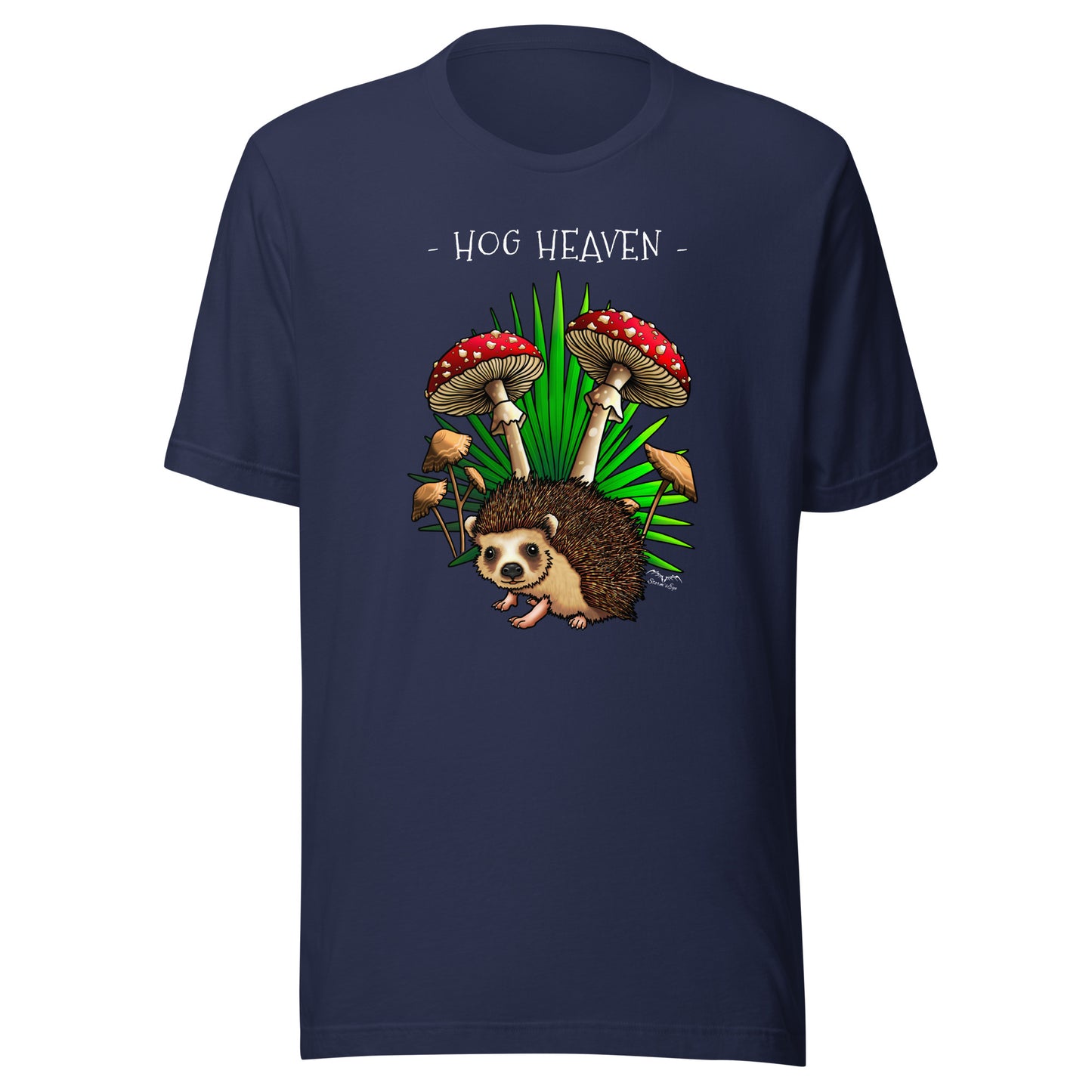 Hog Heaven Hedgehog T-shirt | Hoglet & Mushrooms Shirt | 7 Colours S-4XL