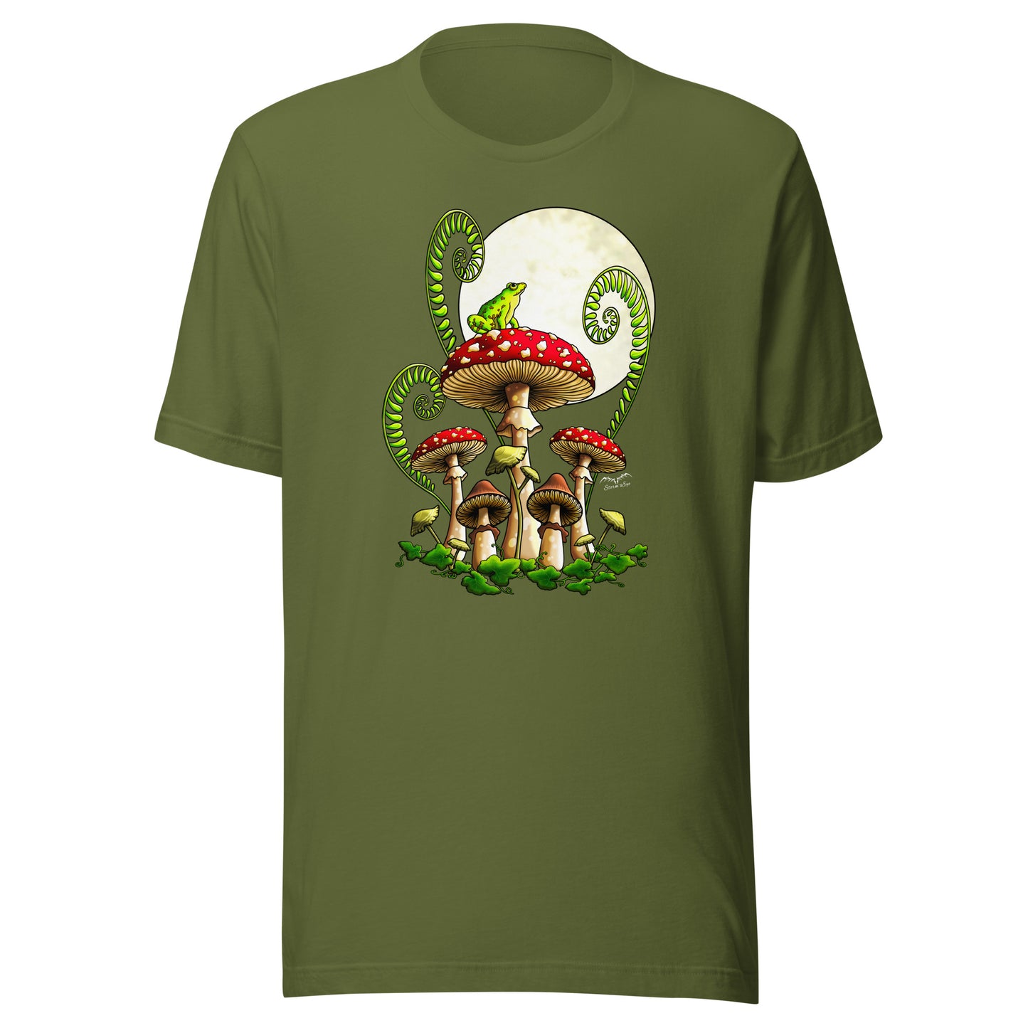 Moonlight Mushrooms T-shirt | Cottagecore Frog Shirt | 7 Colours