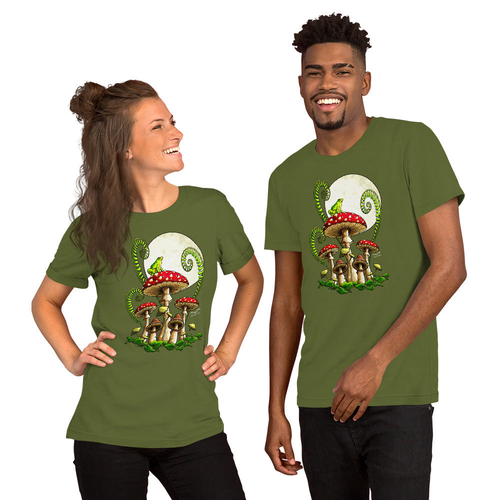 Moonlight Mushrooms T-shirt | Cottagecore Frog Shirt | 7 Colours