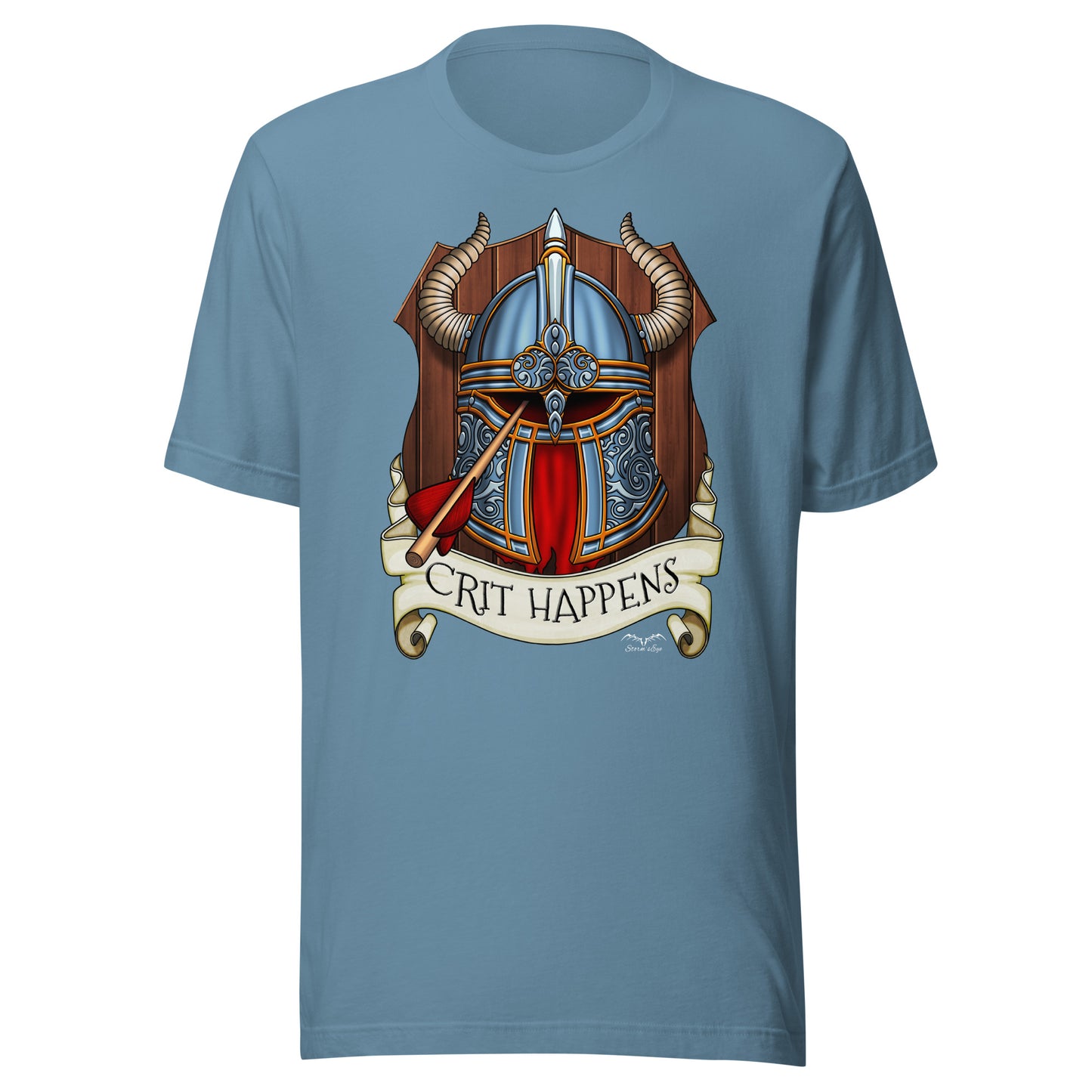 crit happens DnD t-shirt blue by stormseye design