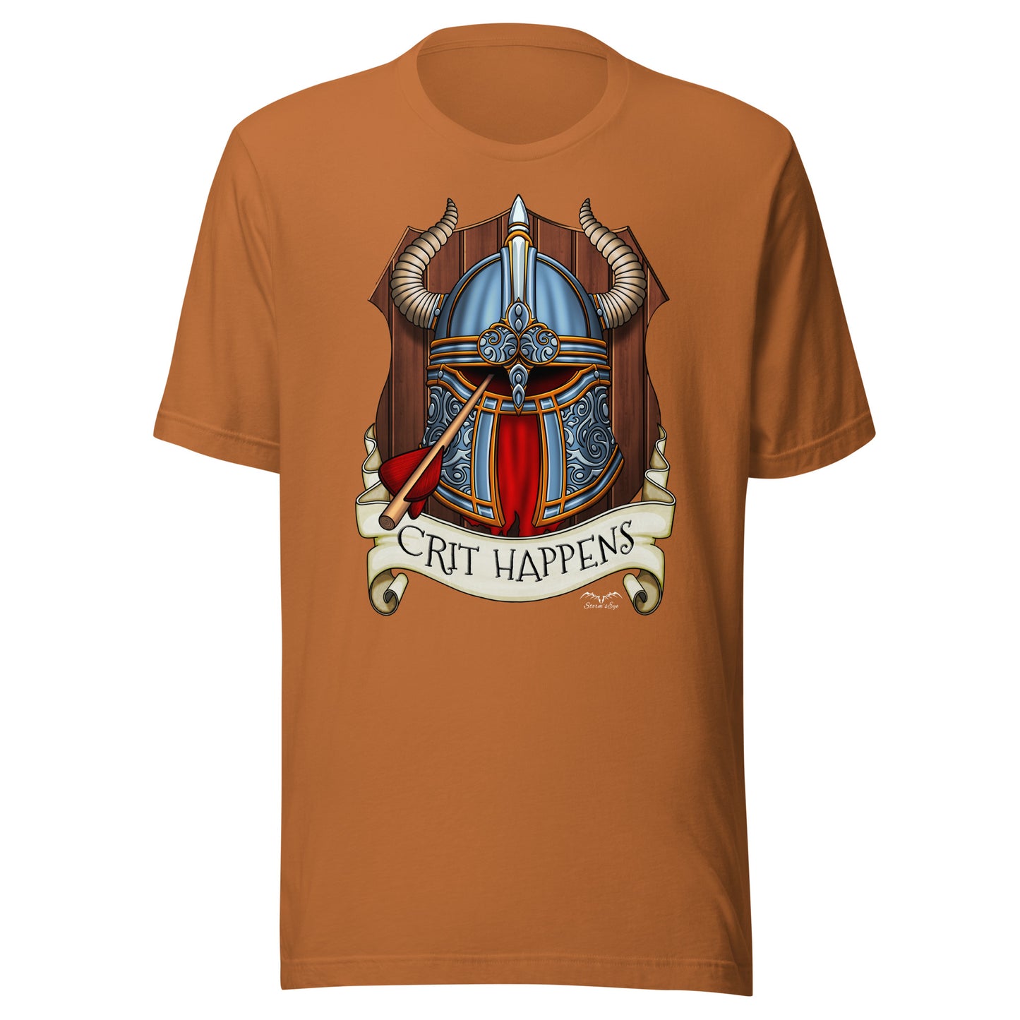 crit happens DnD t-shirt orange by stormseye design