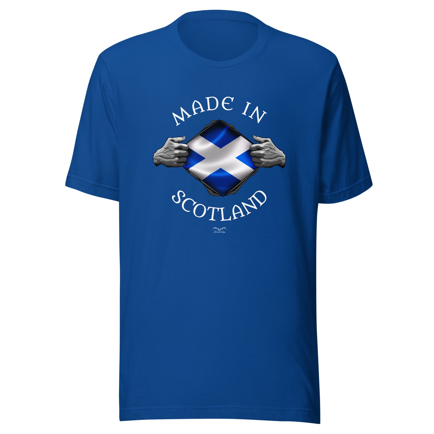 Made In Scotland T-shirt by Stormseye, royal blue