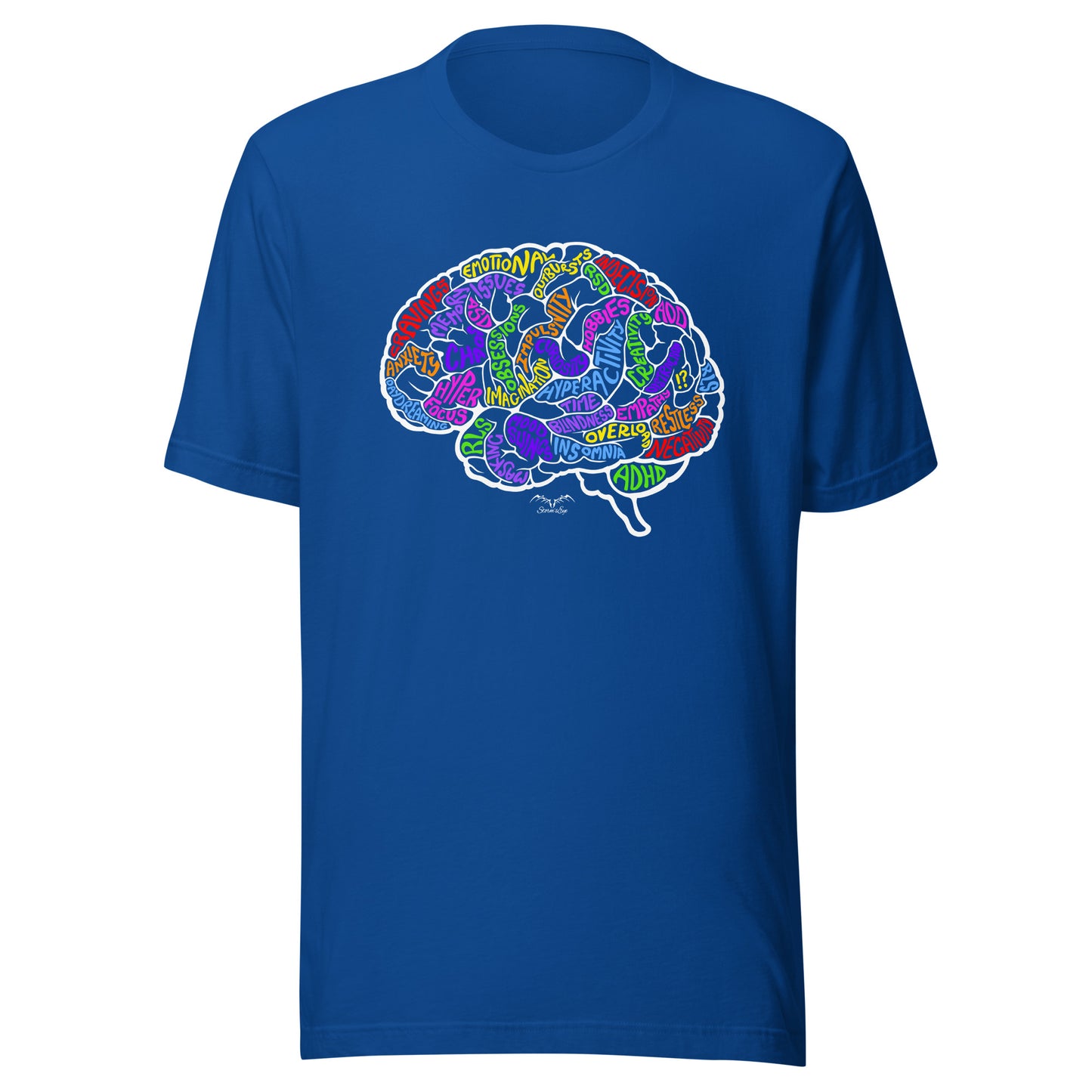 ADHD Brain shirt by Stormseye, royal blue