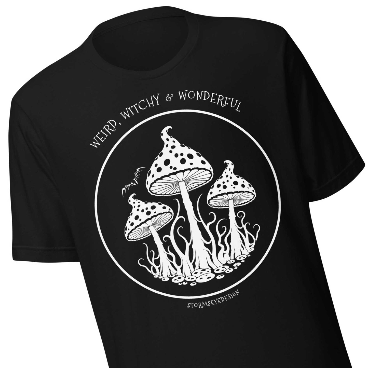 Weird,witchy & wonderful shirt black zoomed by Stormseye Design