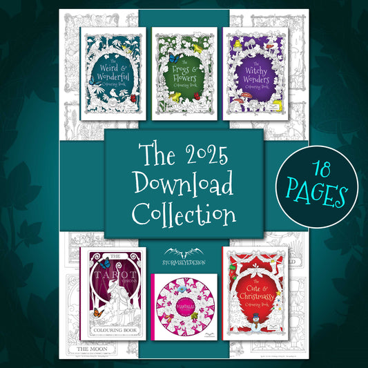 2025 Download Collection - 18 Colouring Pages To Print & Colour, Printable PDF