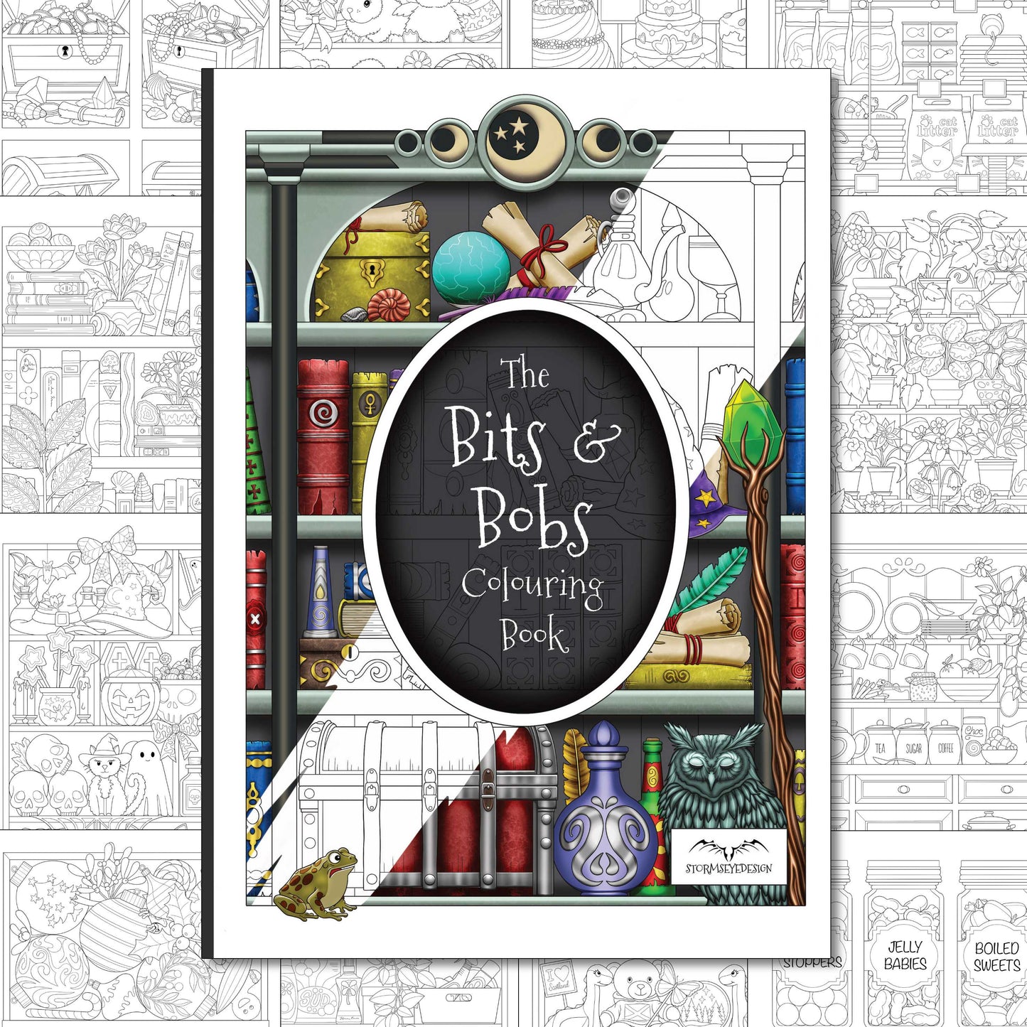 The Bits & Bobs Colouring Book | 32 Shelving & Storage Themed Designs to Colour | Paperback A4