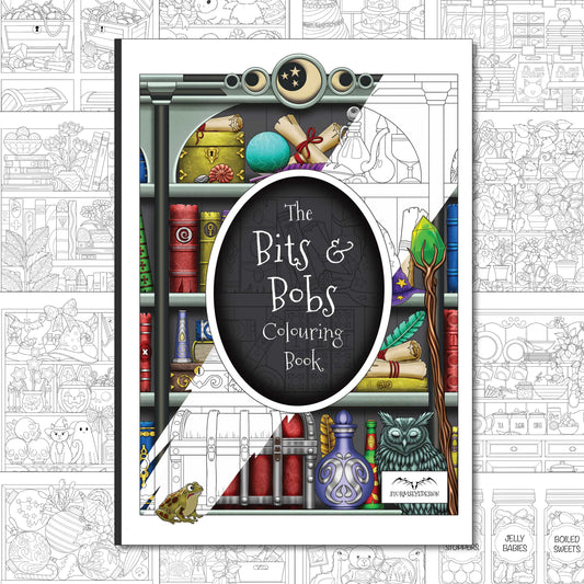 The Bits & Bobs Colouring Book | 32 Shelving & Storage Themed Designs to Colour | Paperback A4