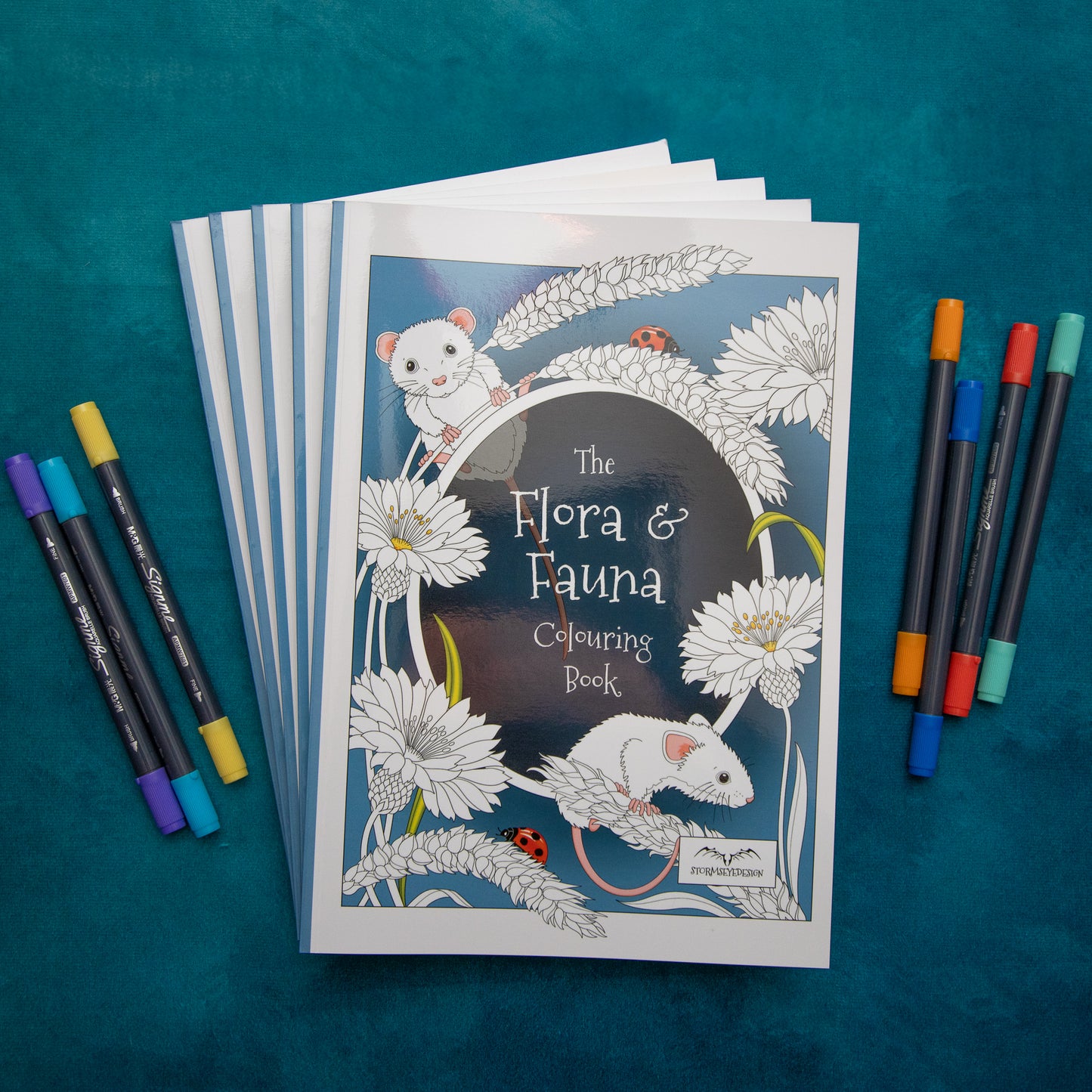 The Flora & Fauna Colouring Book | 32 Plant & Animal Themed Designs to Colour | Paperback A4