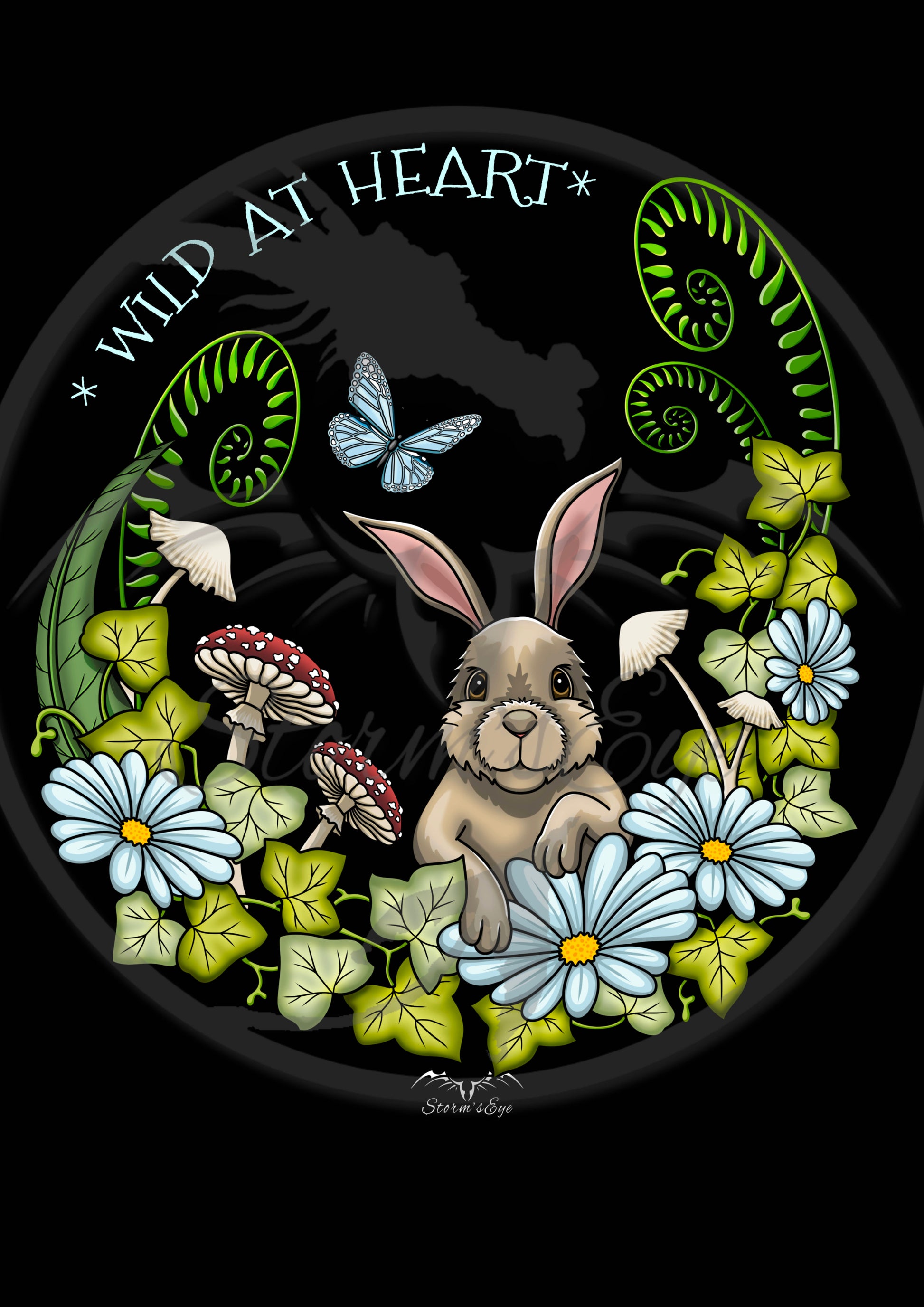 Pretty Rabbit Wild At Heart design, by Stormseye Design