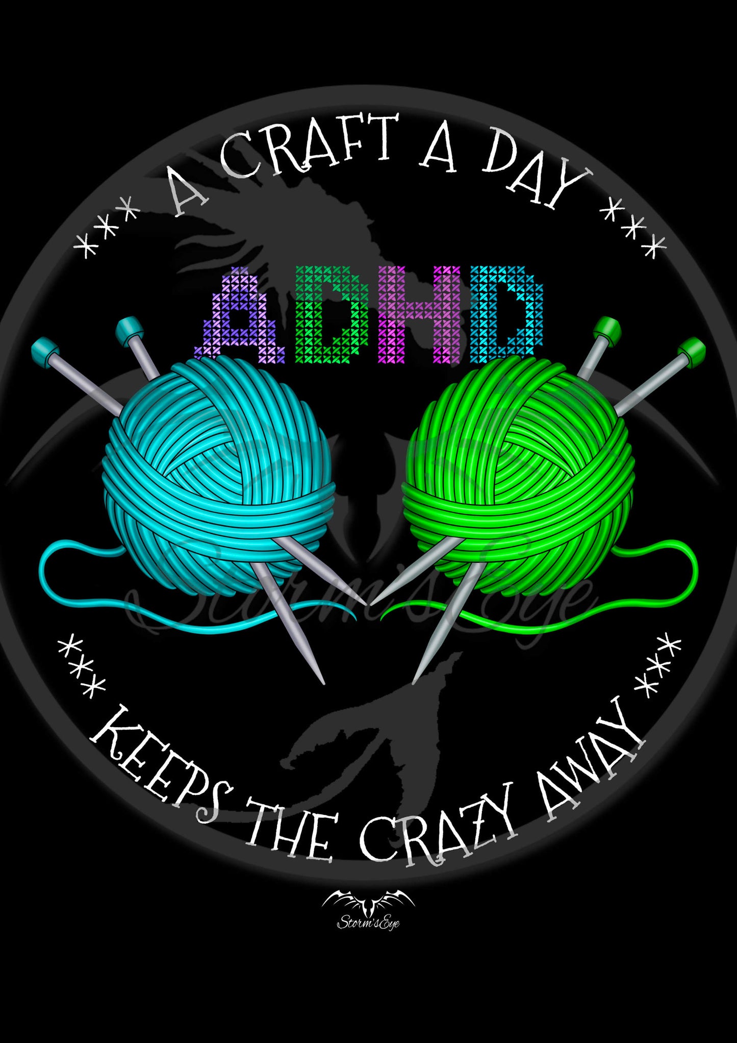 ADHD Crafting Hobby design by Stormseye Design