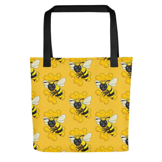 Stormseye design beatrice bumble queen bee large tote bag, front view