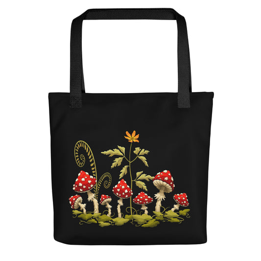 Stormseye design witchy mushrooms large tote bag
