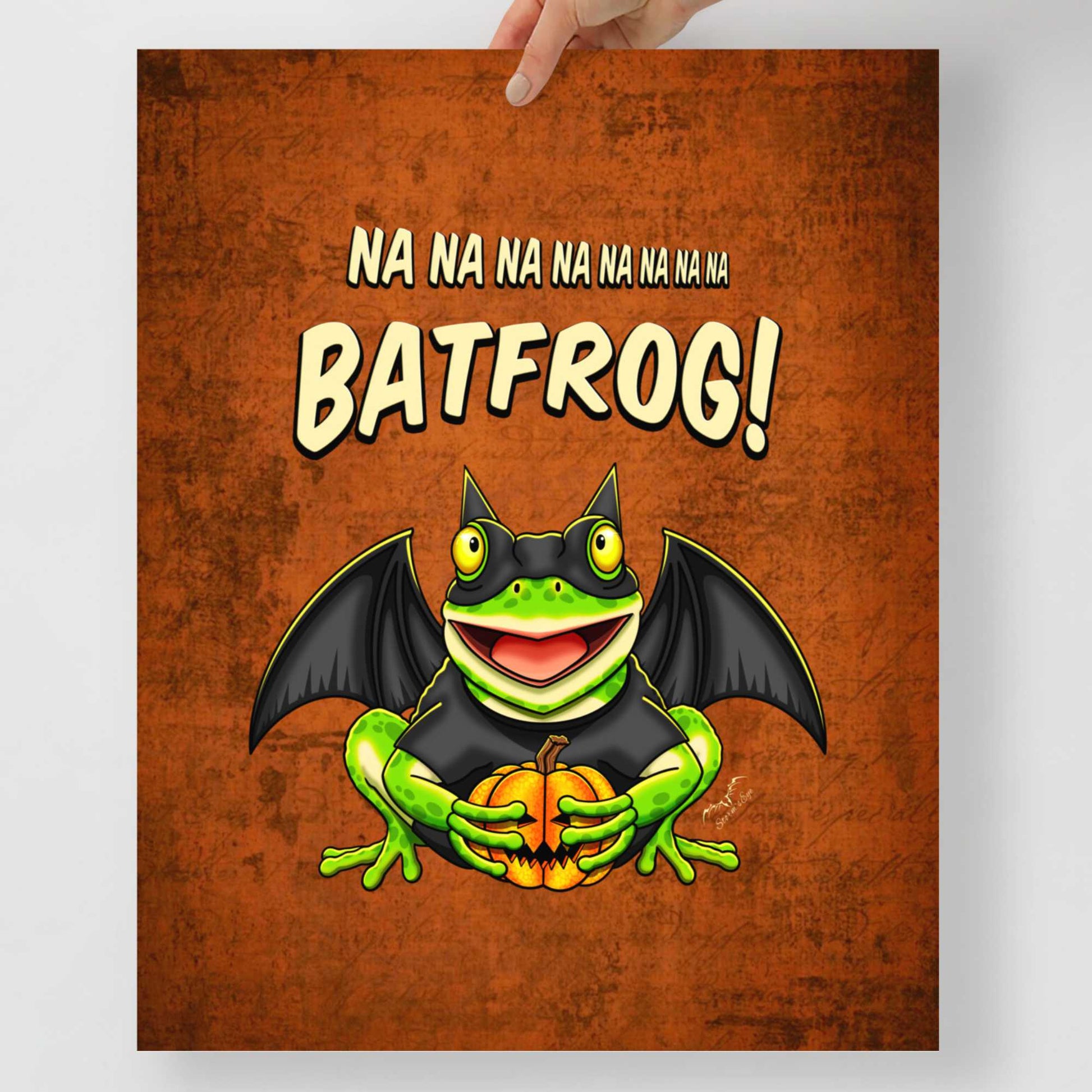 Stormseye Design Bat Frog Halloween art print 