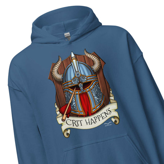 crit happens DnD hoodie blue by stormseye design, zoom view