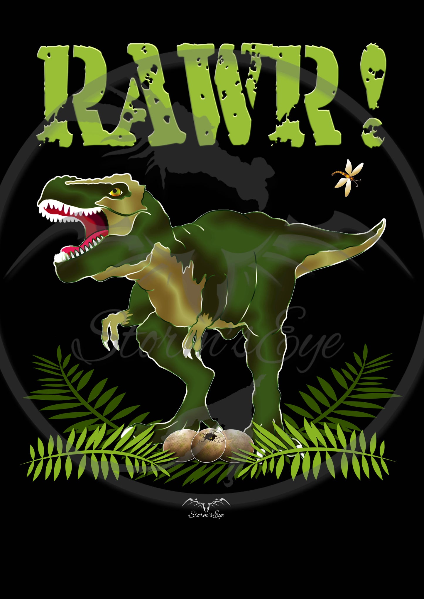 T Rex Dinosaur design, by Stormseye Design
