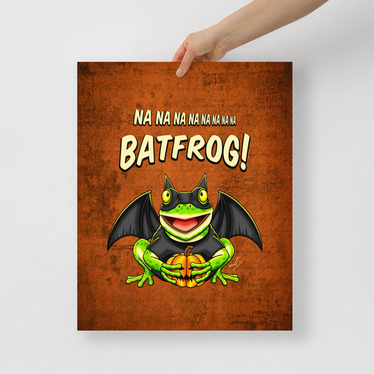 Stormseye Design Bat Frog Halloween art print 16x20