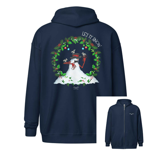 Evil Snowman Zip Hoodie | Let It Snow Alternative Christmas Jumper | 6 Colours