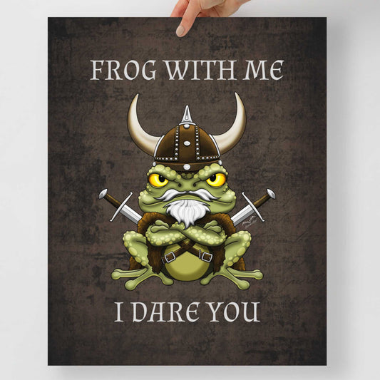 Stormseye Design original art frog with me poster zoomed view